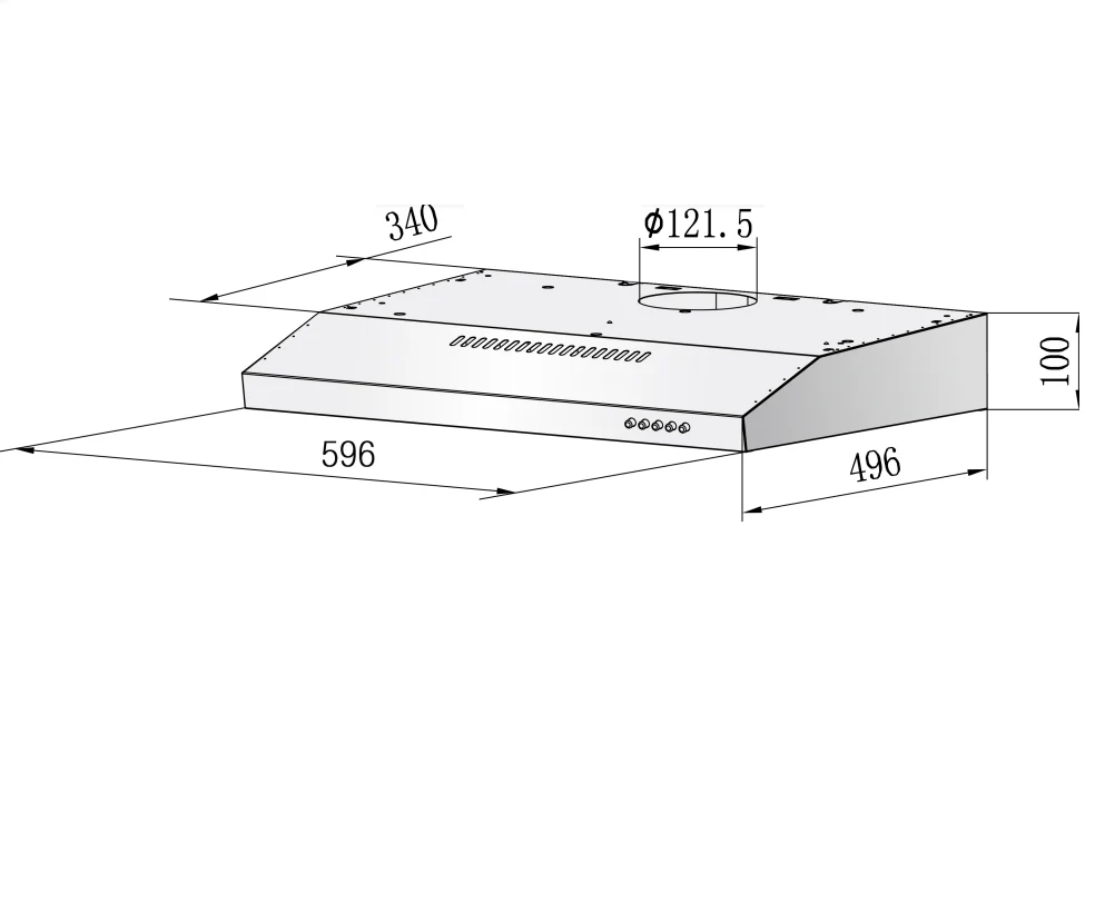 RH-S65A-SSVR 60CM SLIMELINE HOOD