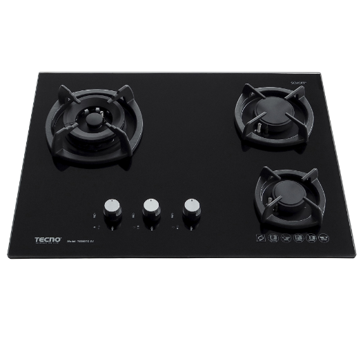 T6000TGSV 65CM 3-BURNER GAS HOB + FREE BASIC INSTALLATION