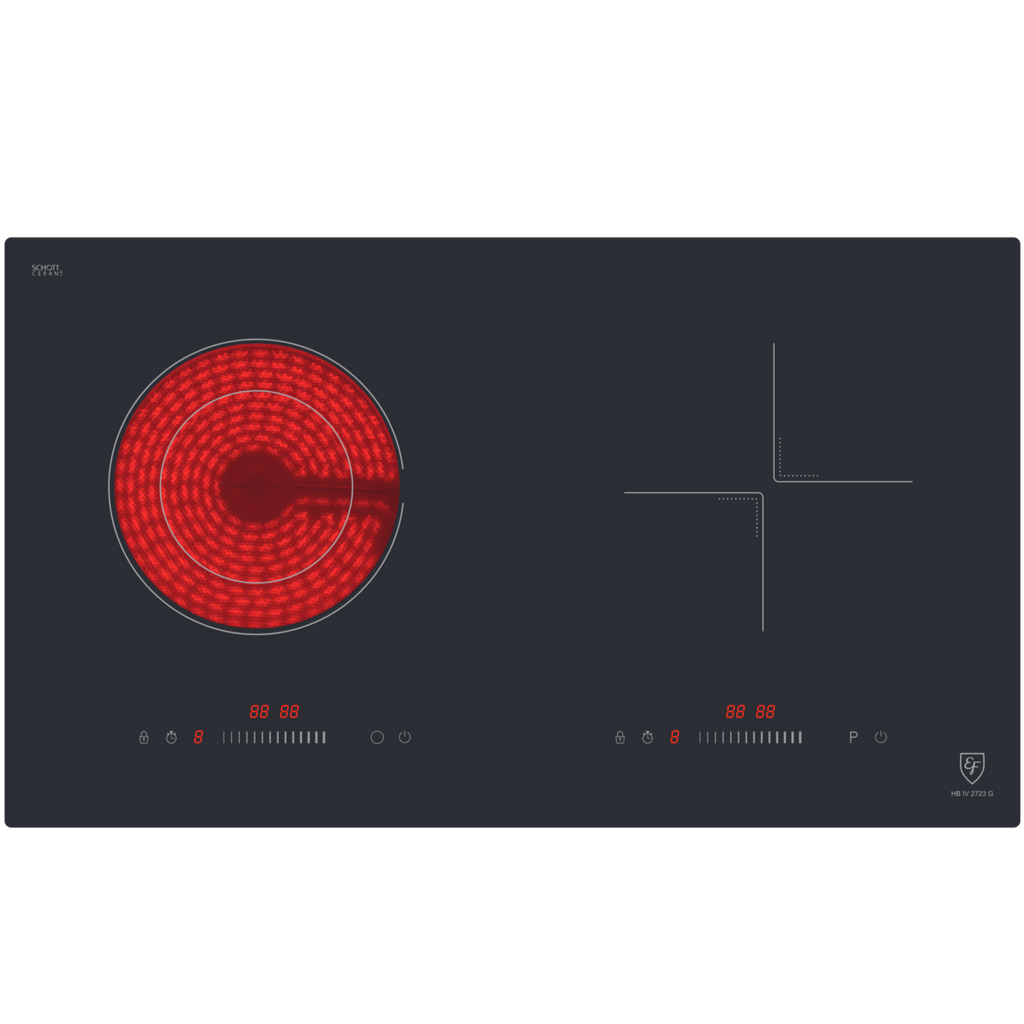 HBIV2723G 70CM 2-ZONE INDUCTION RADIANT COMBI HOB