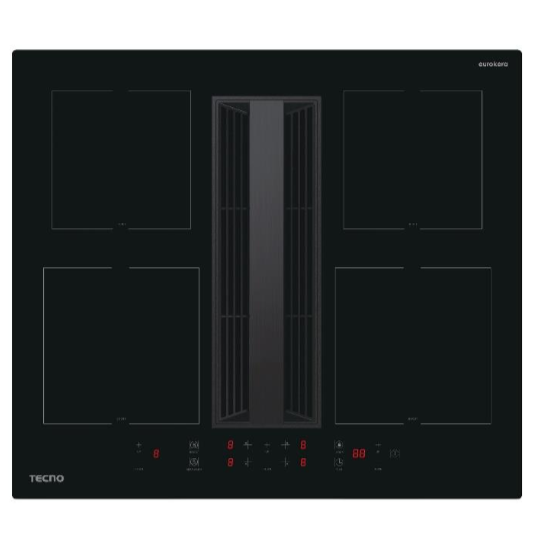TIR-6040-FL 60CM 4-ZONE INDUCTION HOB WITH BUILT-IN HOOD