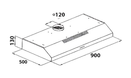 KA298 90CM SLIMLINE HOOD
