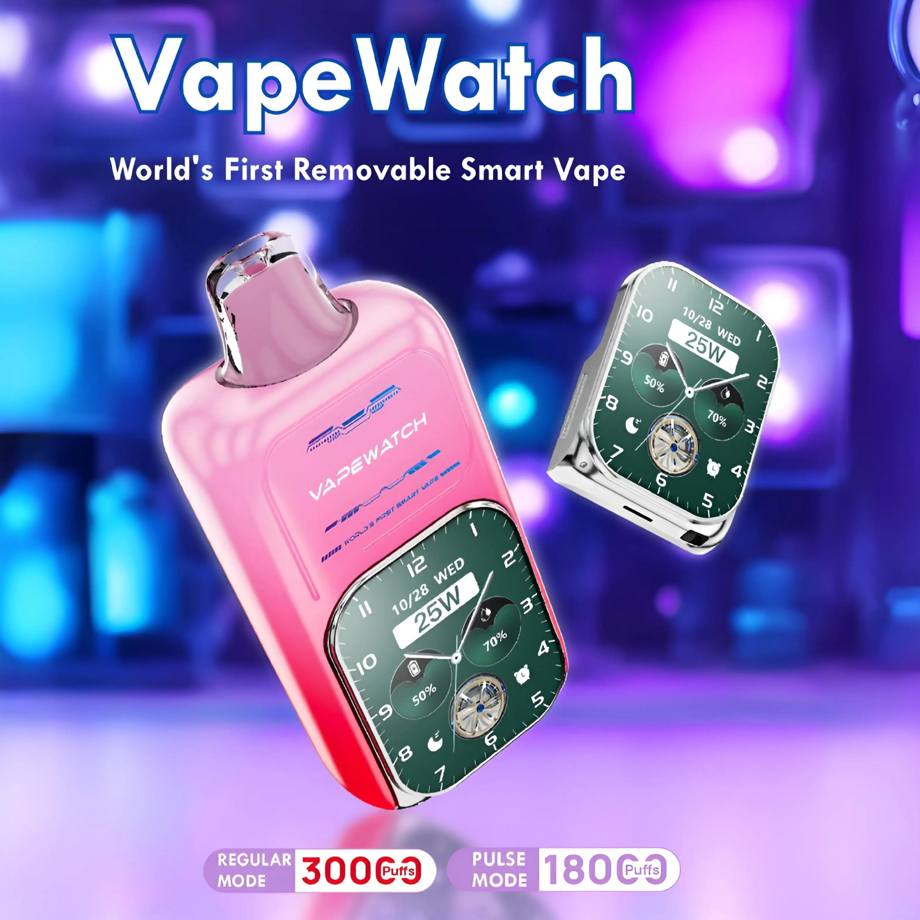 JNR VapeWatch 30000 затяжек - заправляемый вейп