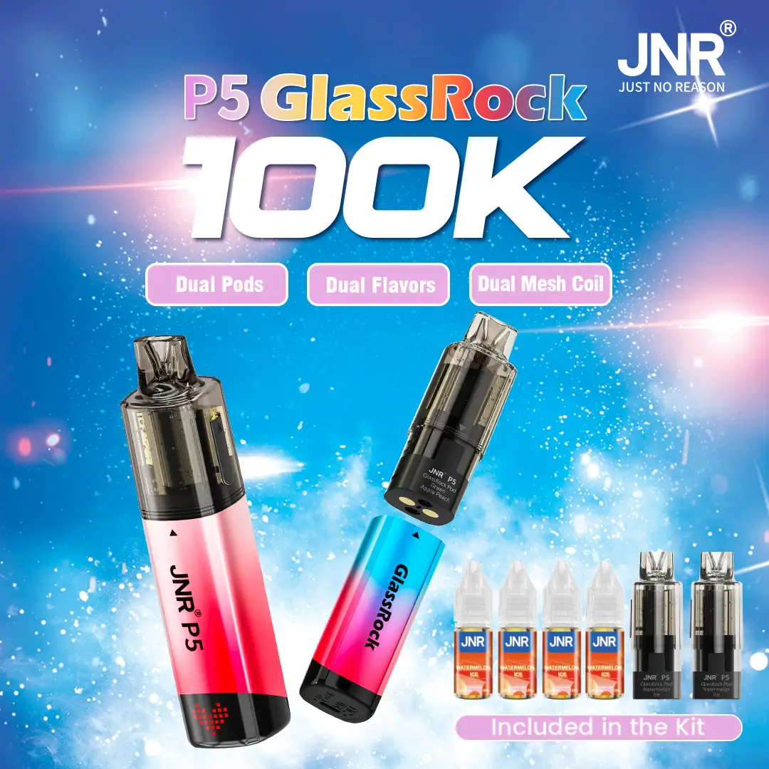 JNR P5 GlassRock 100K Puffs Kit Replaceable Pod Vape - Vape Grok