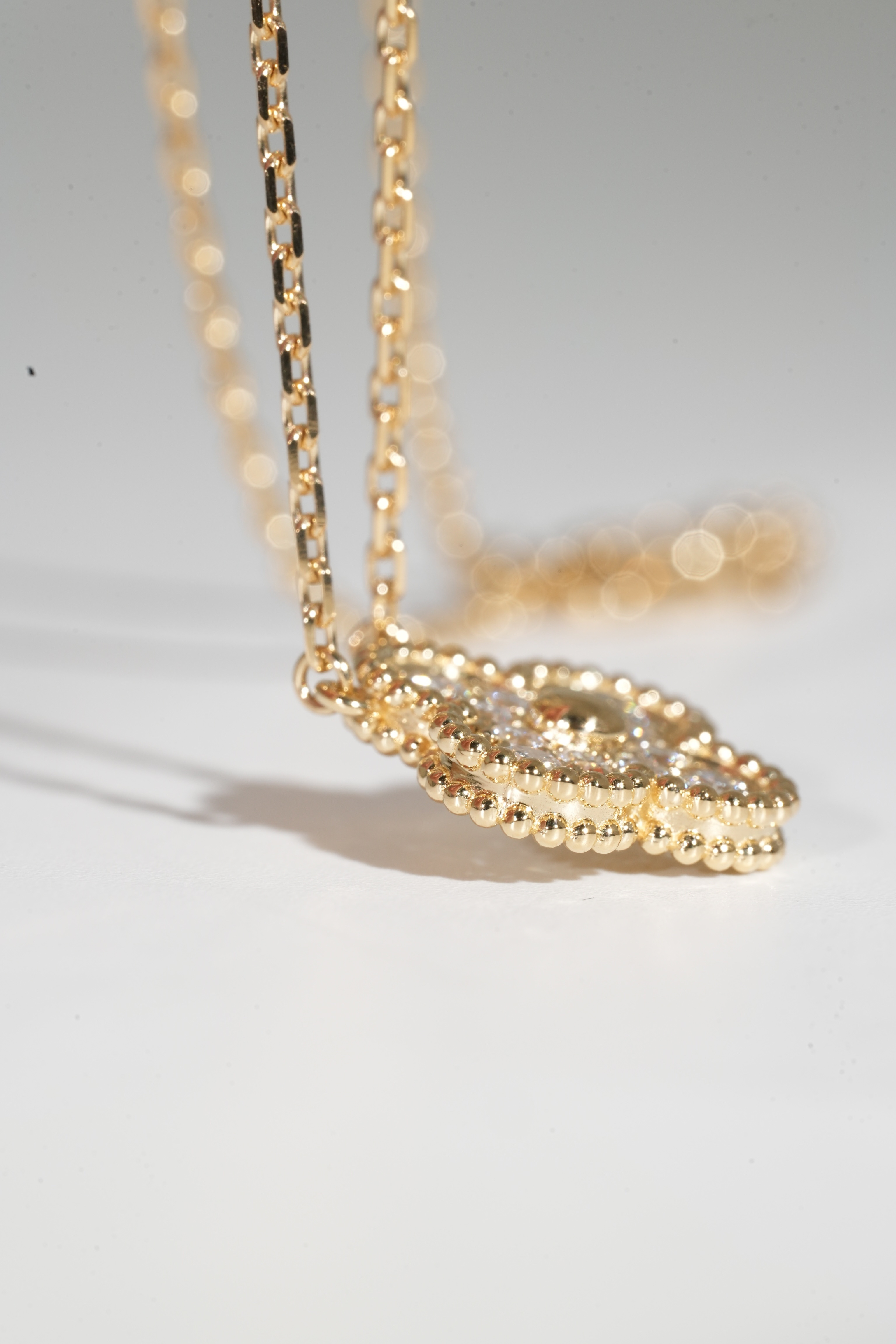 VCA Pavé Diamond Single Flower Necklace