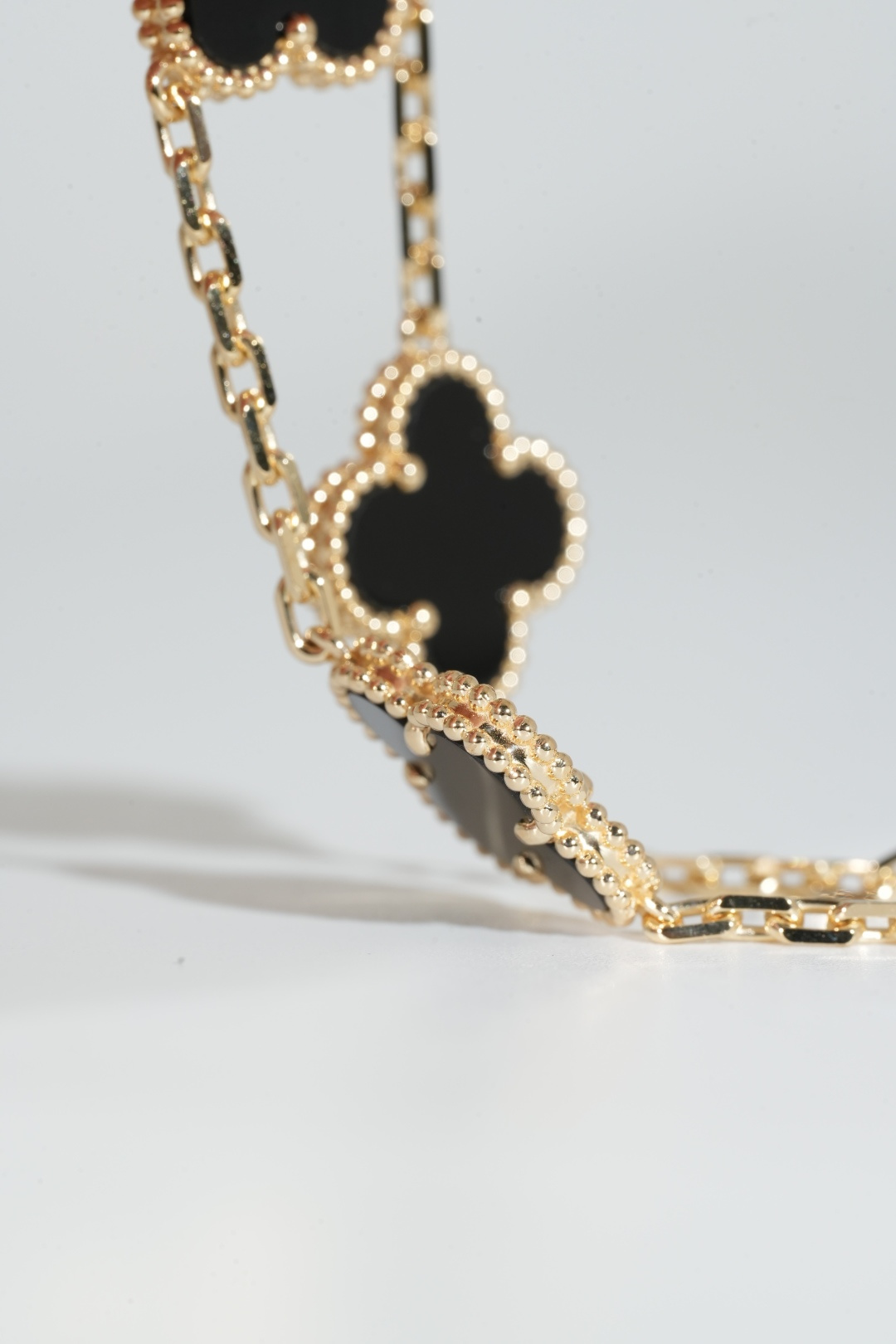 VCA Black Onyx Five-Motif Bracelet