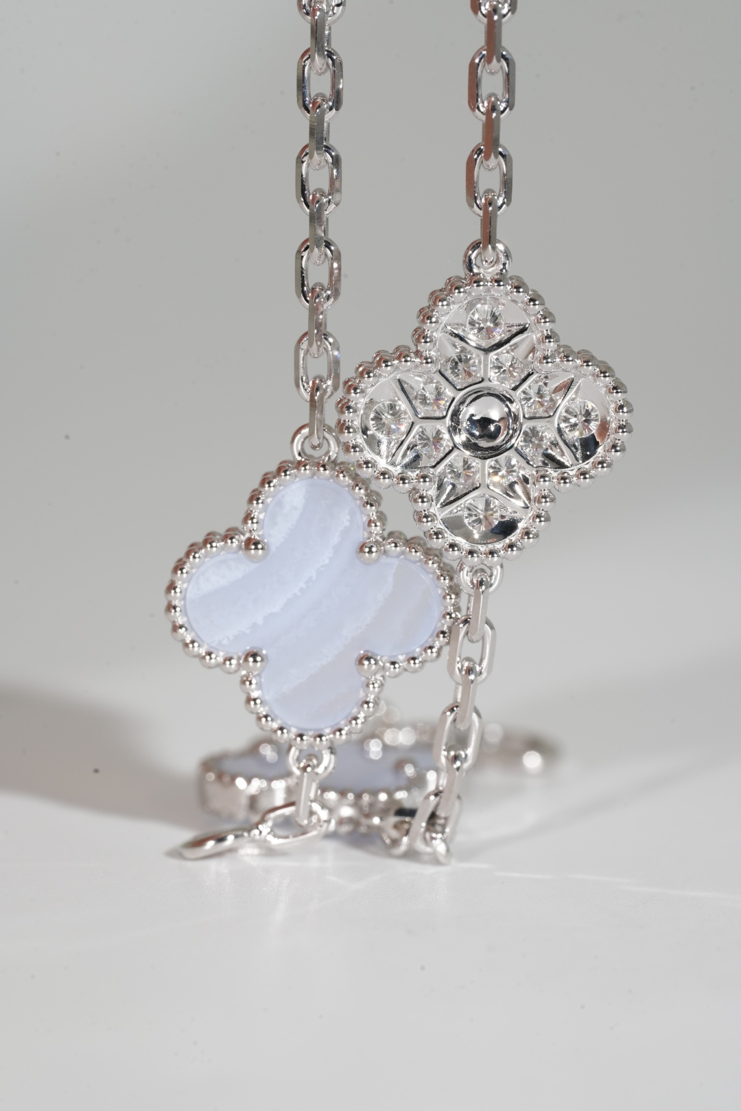 VCA Amethyst Five-Motif Bracelet with Diamond Accents