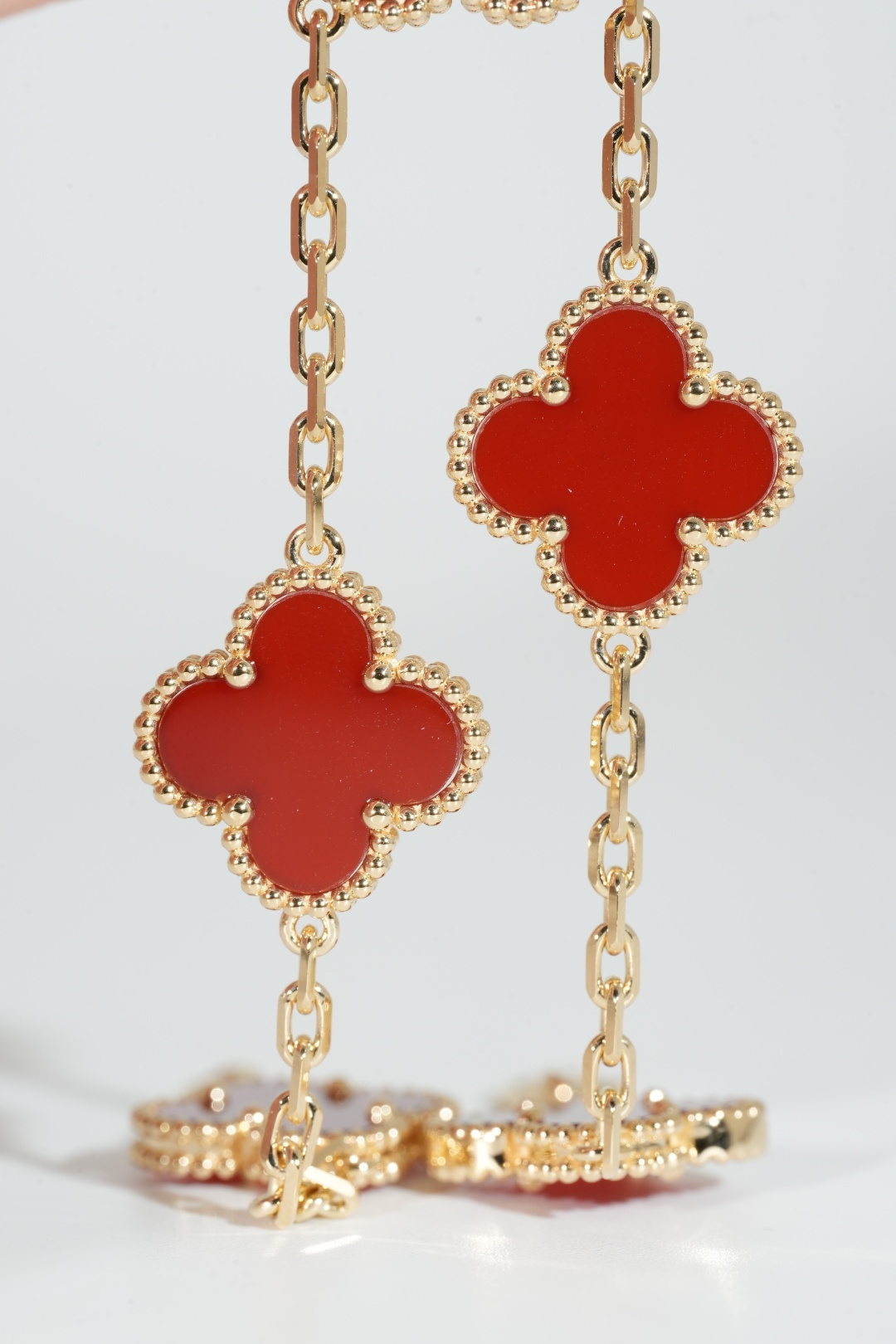 VCA Carnelian Five-Motif Bracelet