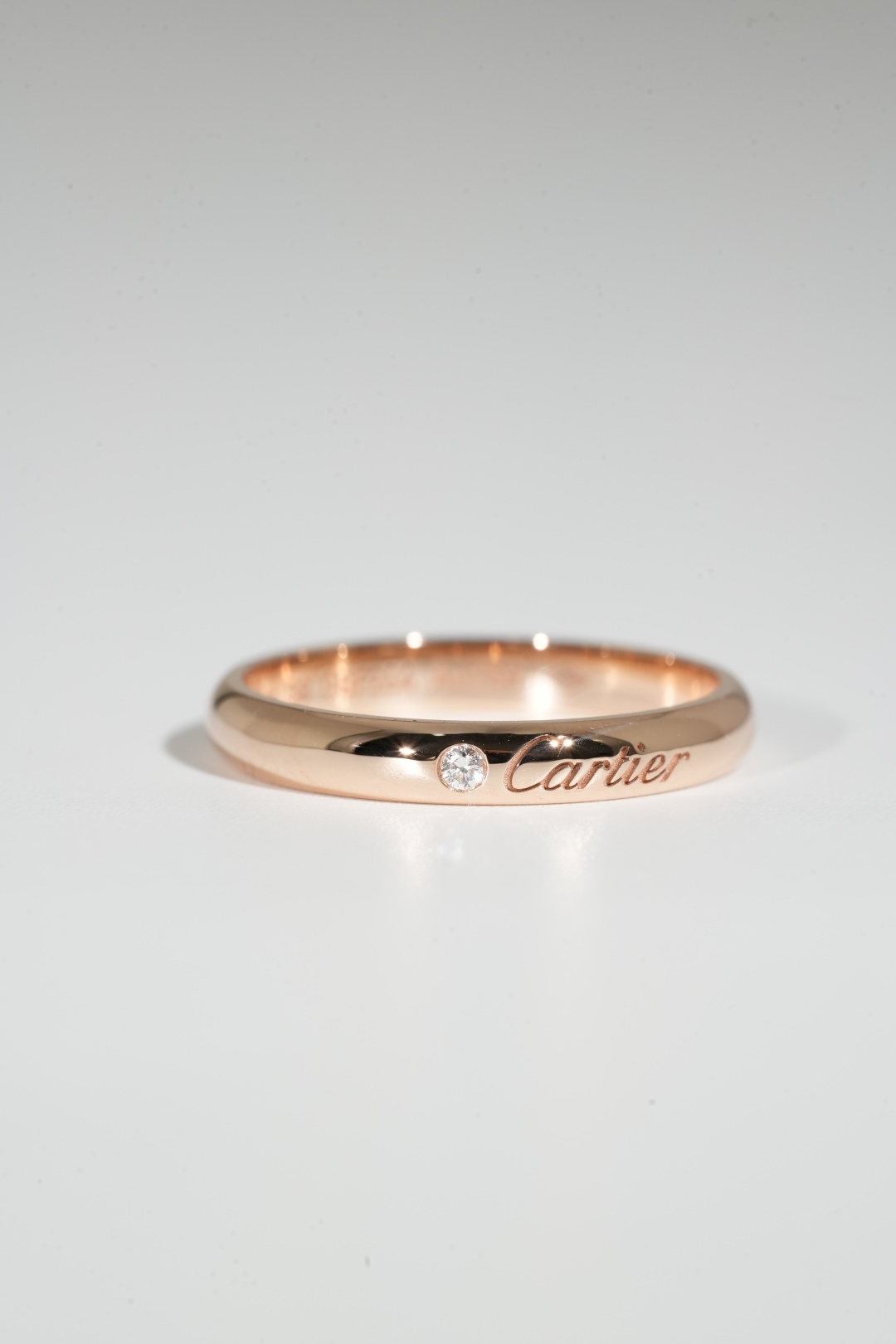 Cartier Engraved Diamond Ring