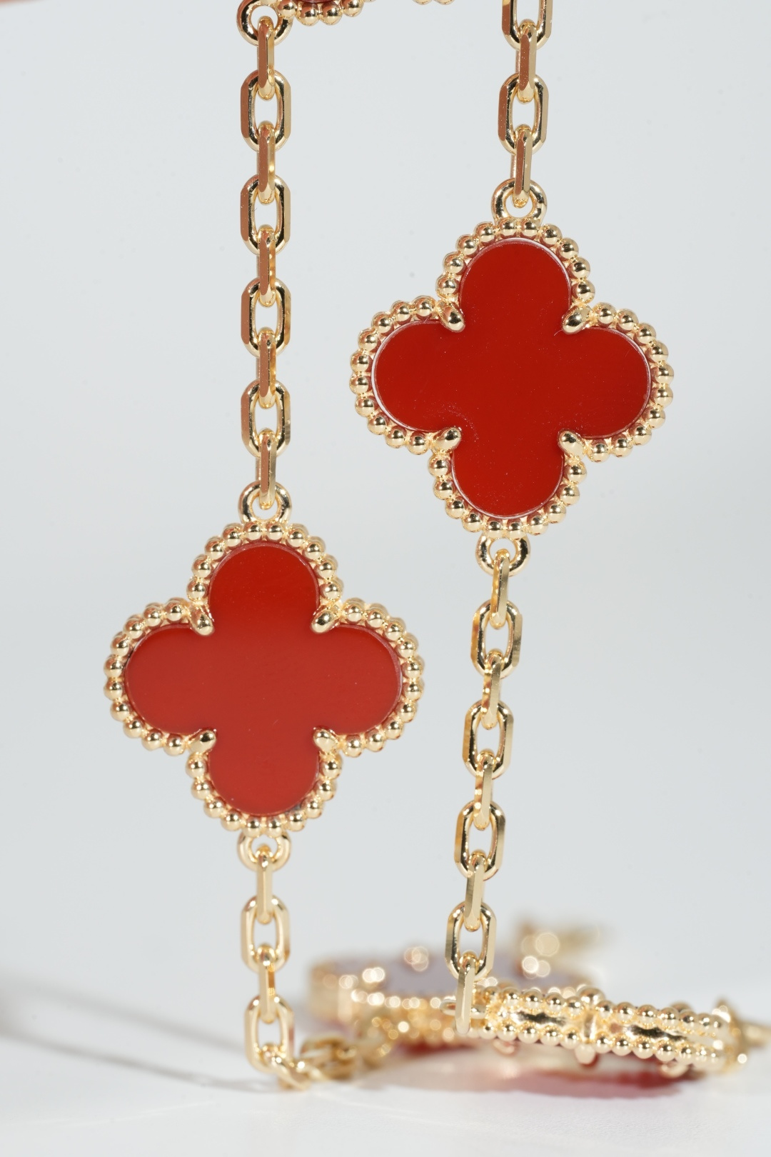 VCA Carnelian Five-Motif Bracelet