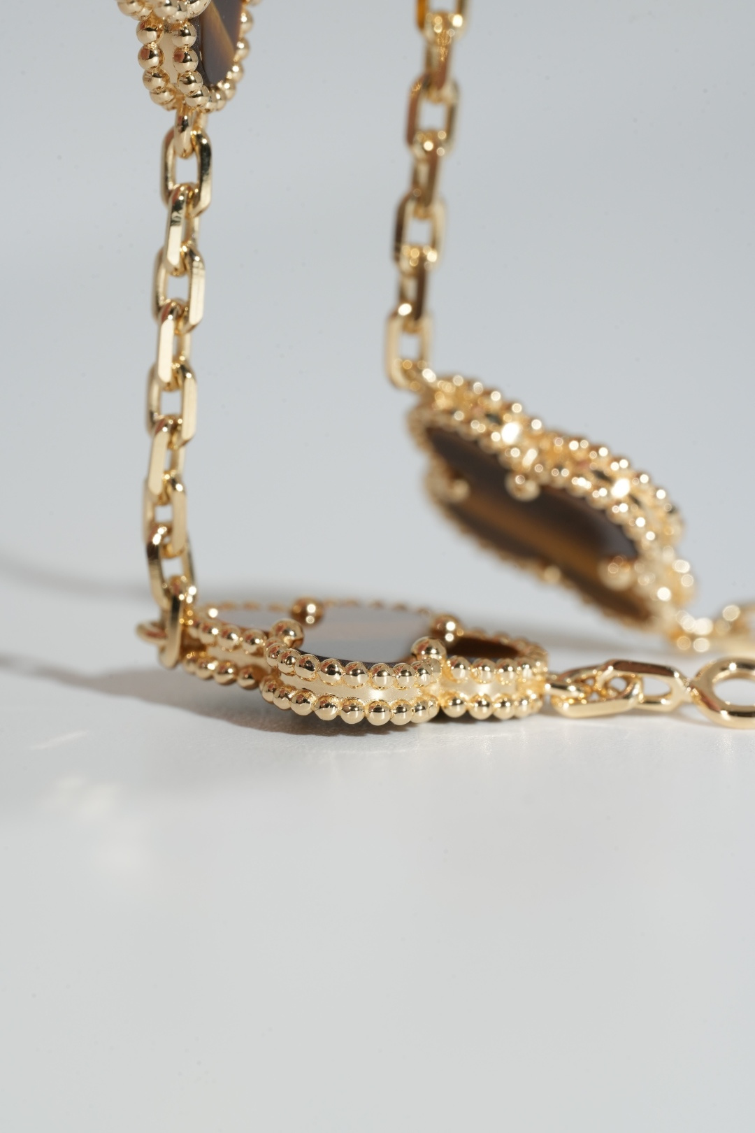 VCA Tiger’s Eye Five-Motif Bracelet