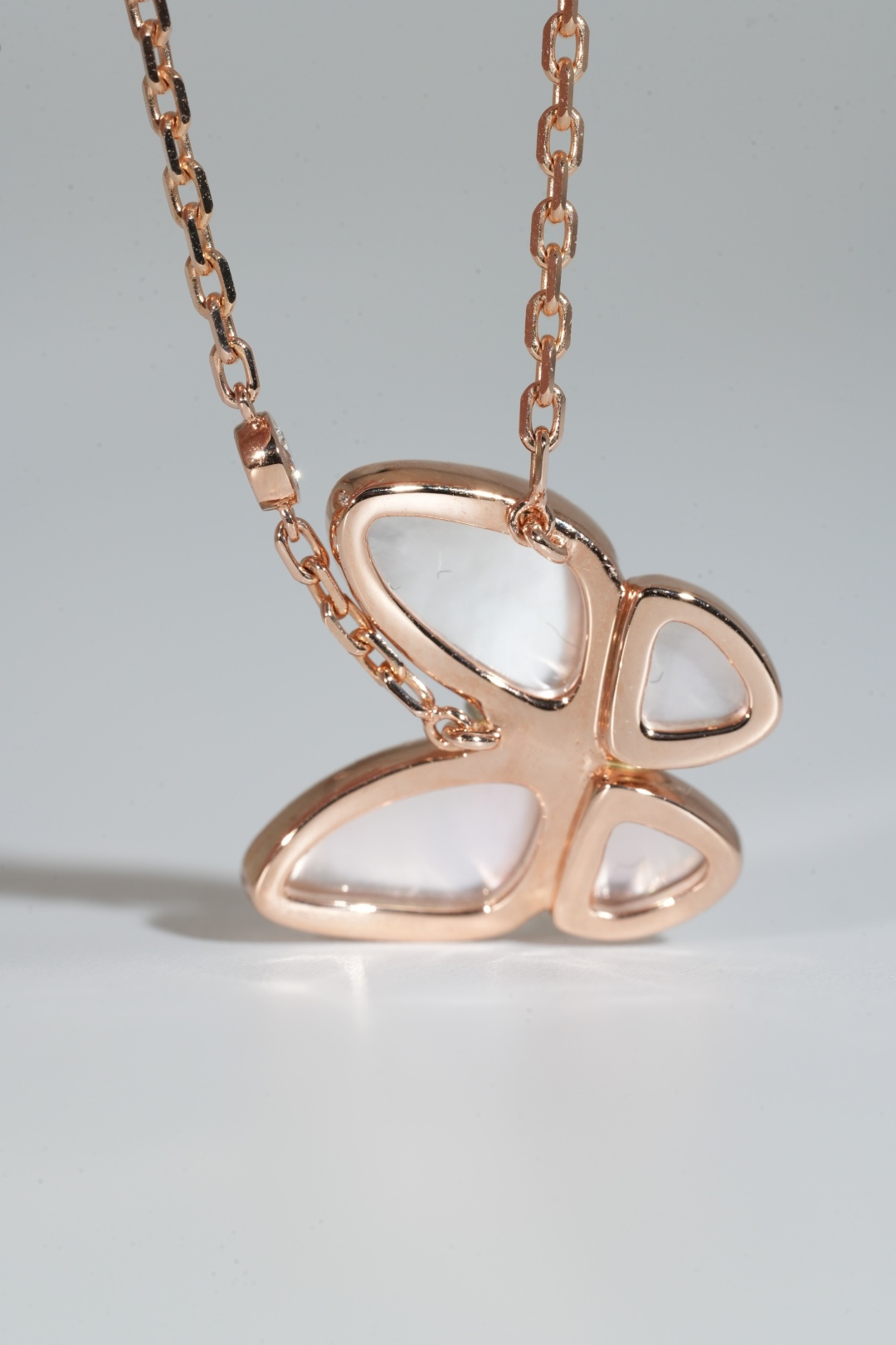 VCA Mother-of-Pearl Butterfly Pendant Necklace