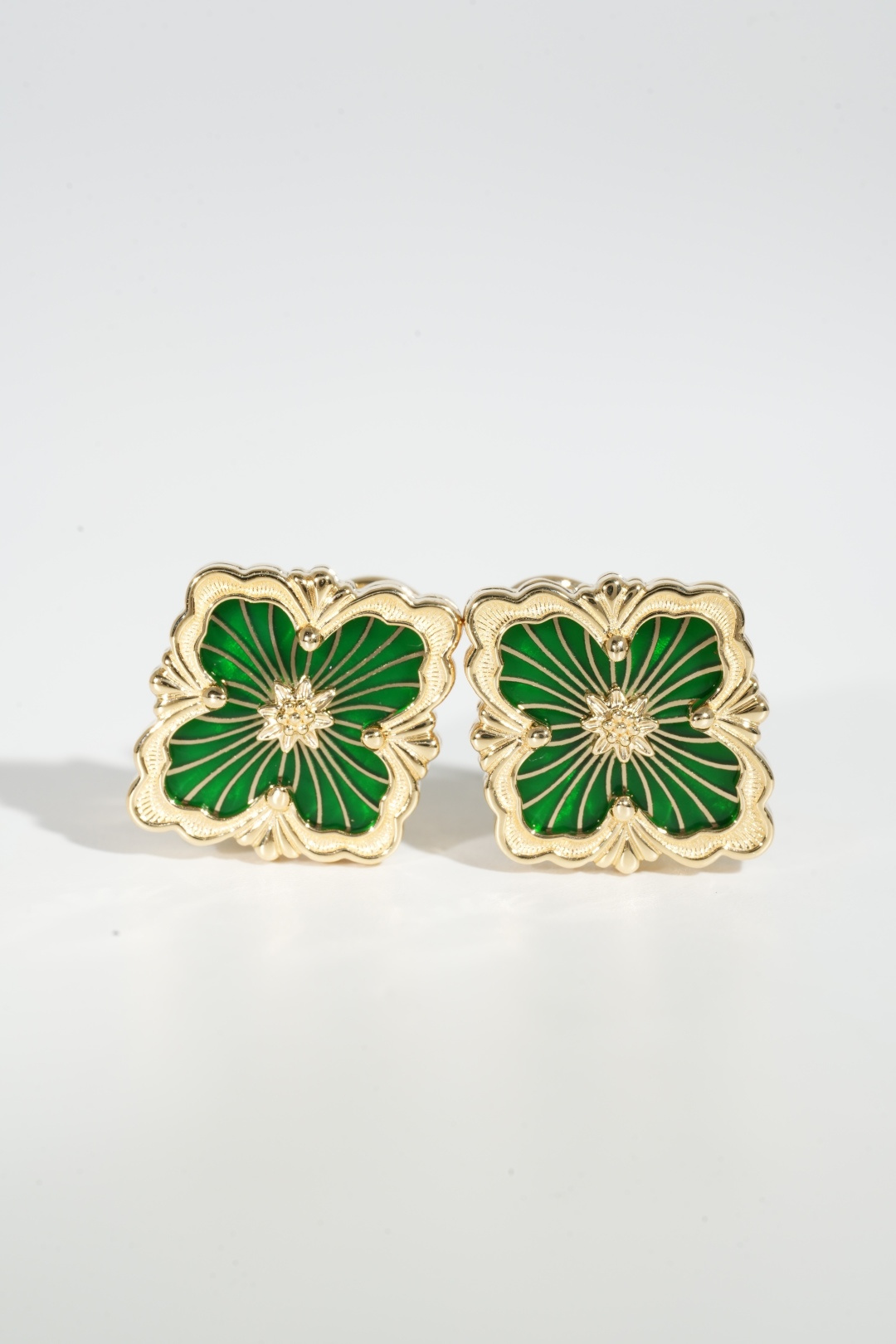 Buccellati Green Enamel Earrings