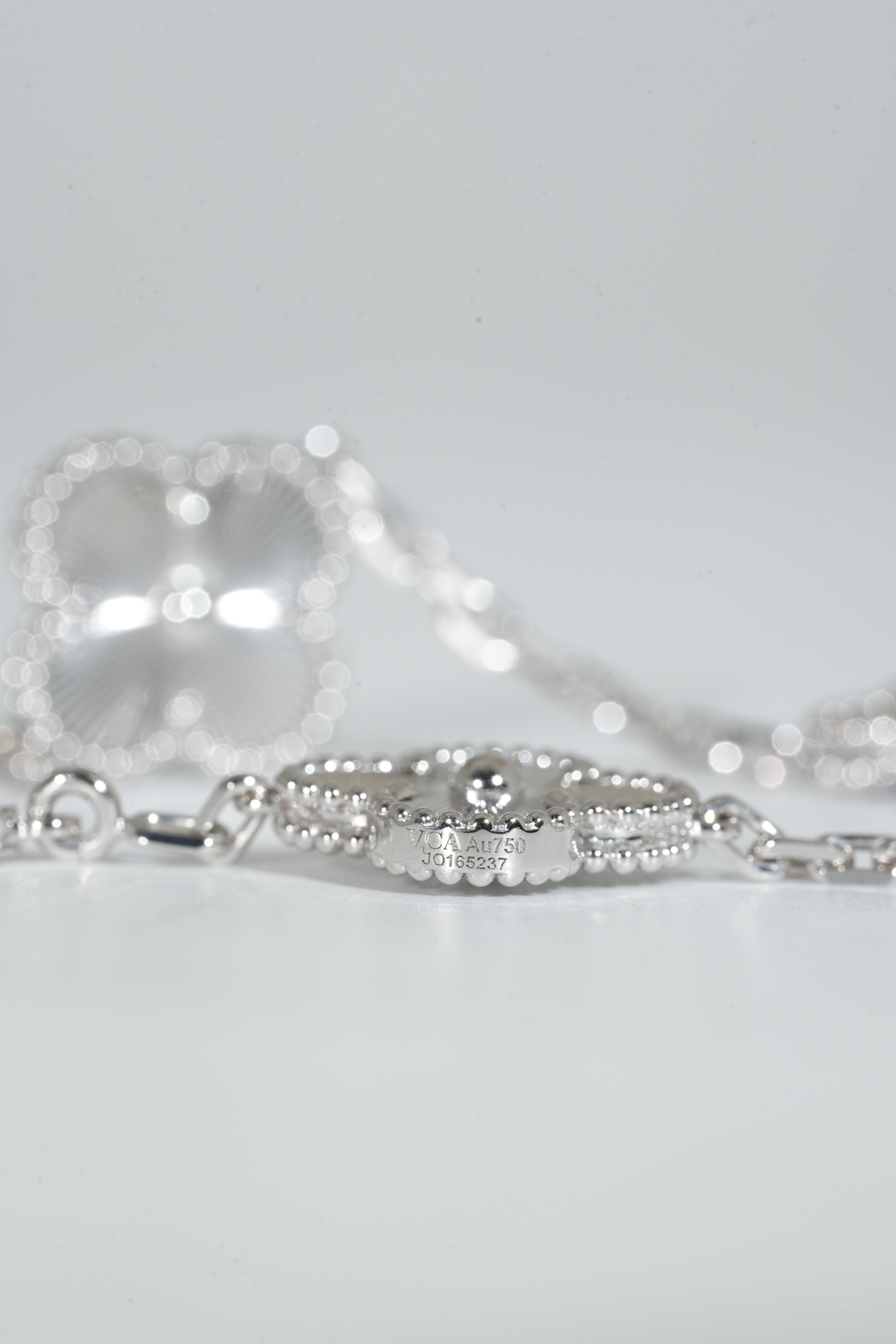 VCA Silver Guilloché Five-Motif Bracelet