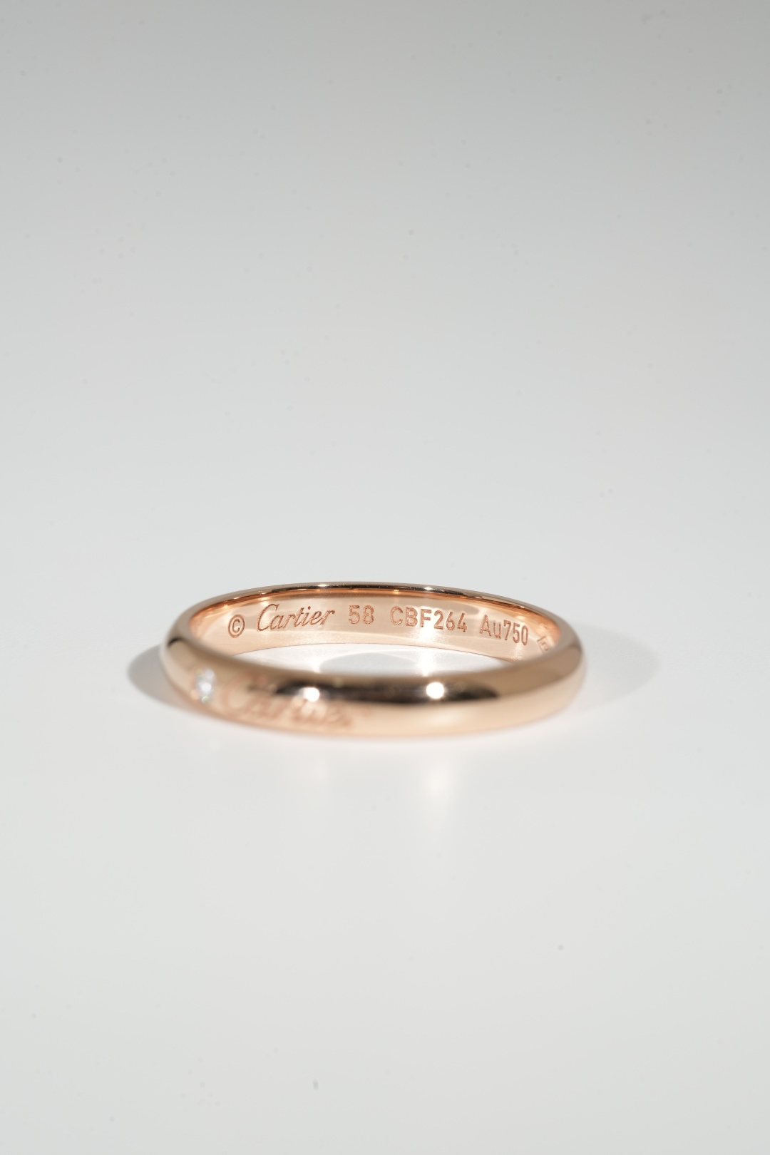 Cartier Engraved Diamond Ring