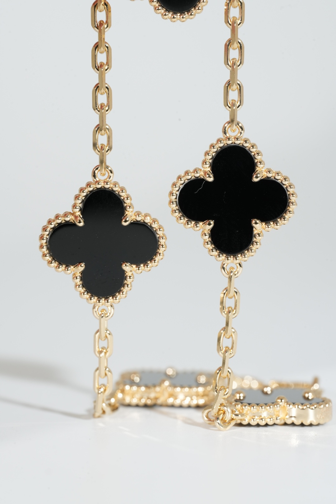 VCA Black Onyx Five-Motif Bracelet