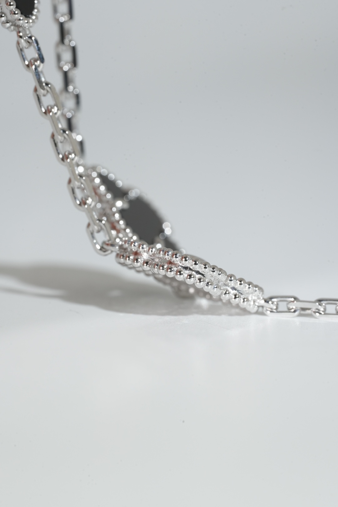 VCA Pavé Diamond Five-Motif Bracelet (“Panda” Style)