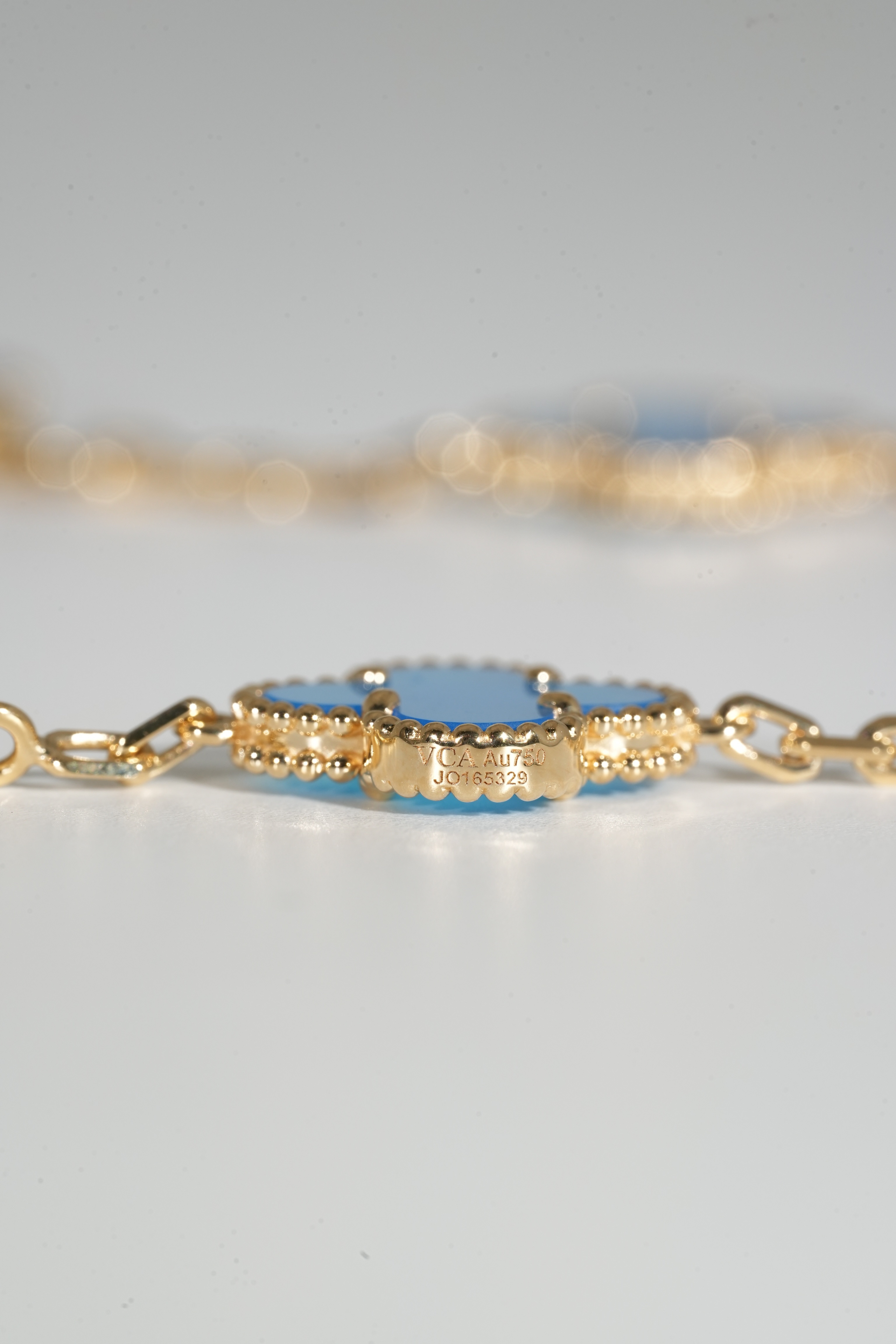 VCA Blue Agate Five-Motif Bracelet