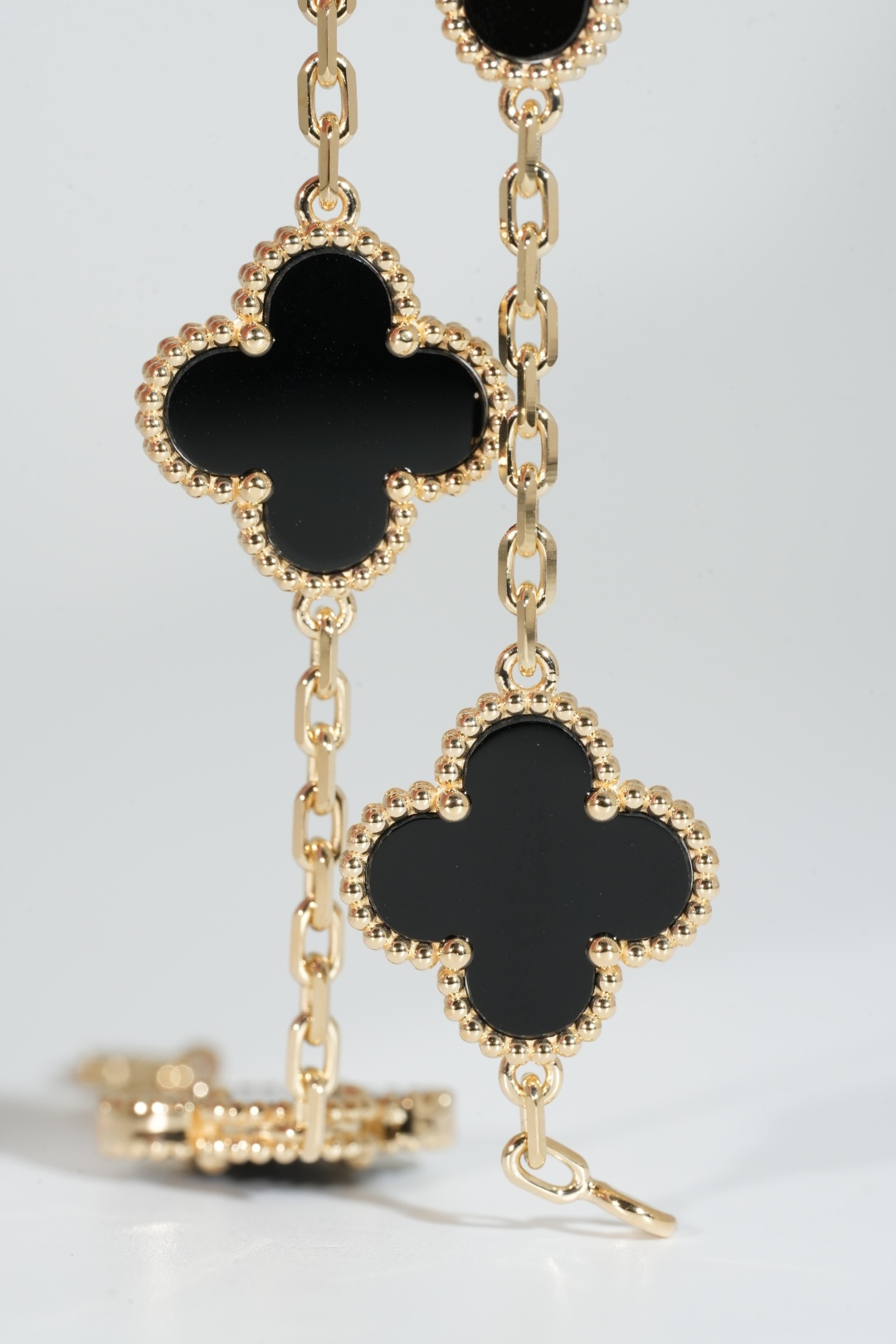 VCA Black Onyx Five-Motif Bracelet