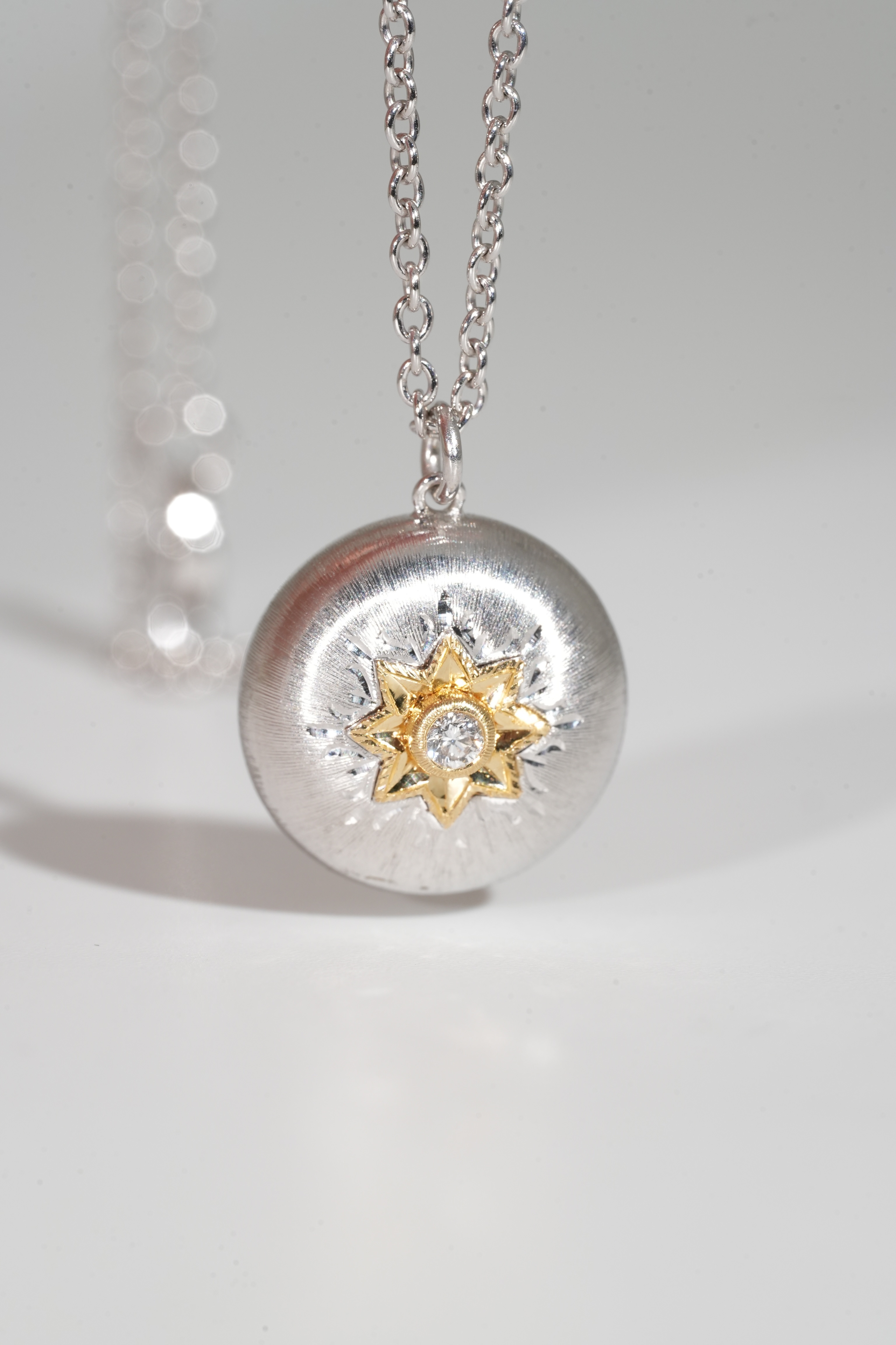 Buccellati Brushed Silver Bead Necklace