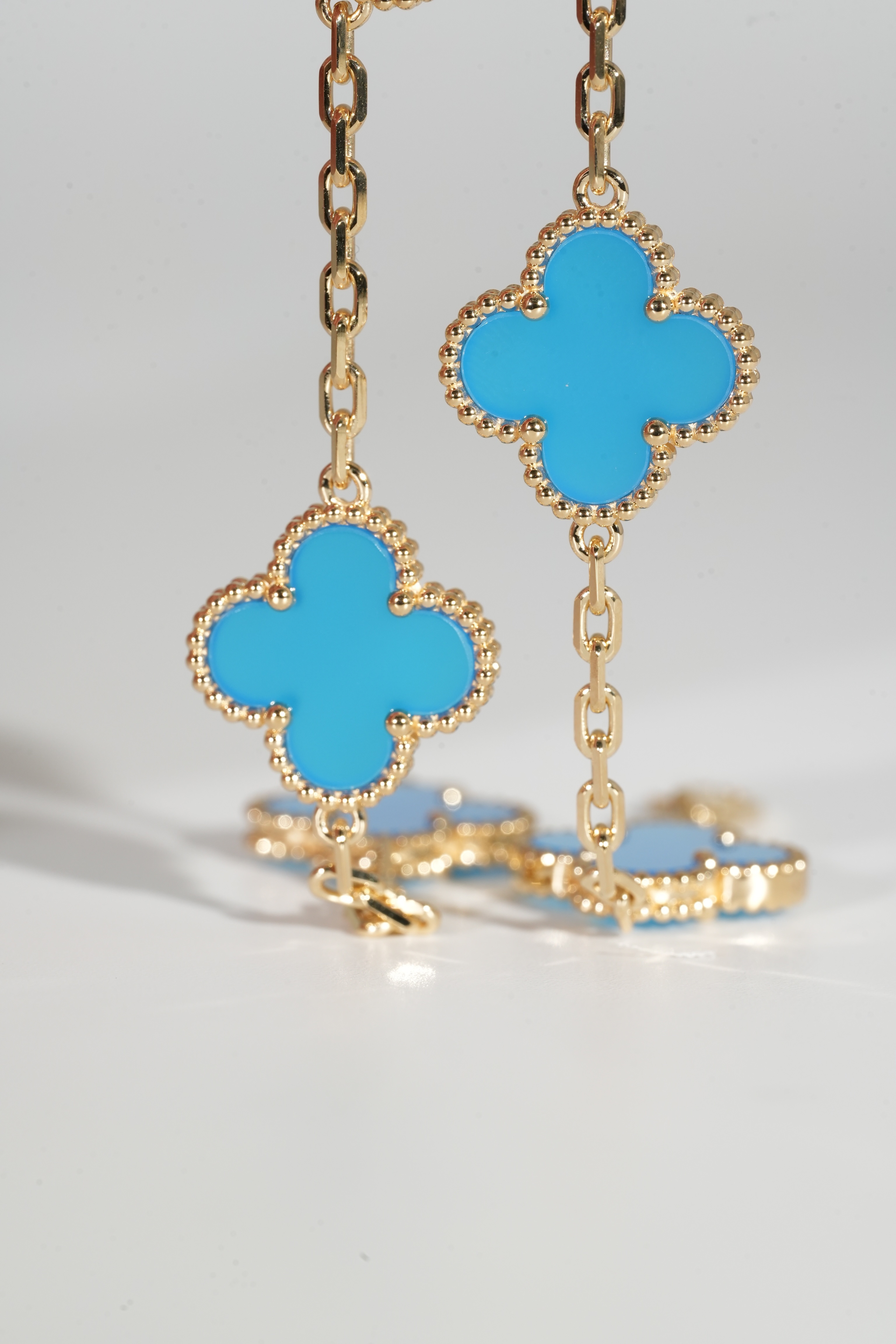 VCA Blue Agate Five-Motif Bracelet