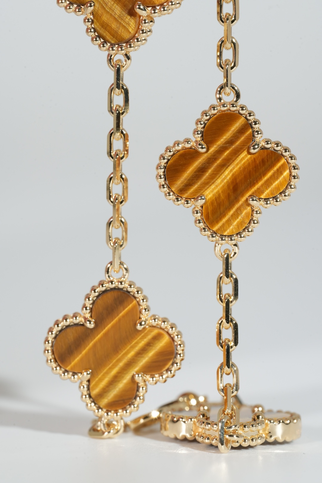 VCA Tiger’s Eye Five-Motif Bracelet