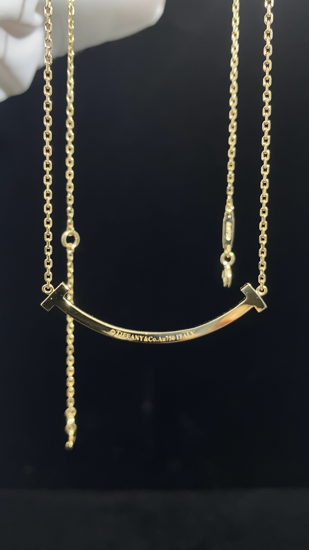 Tiffany Full-diamond Smile Necklace