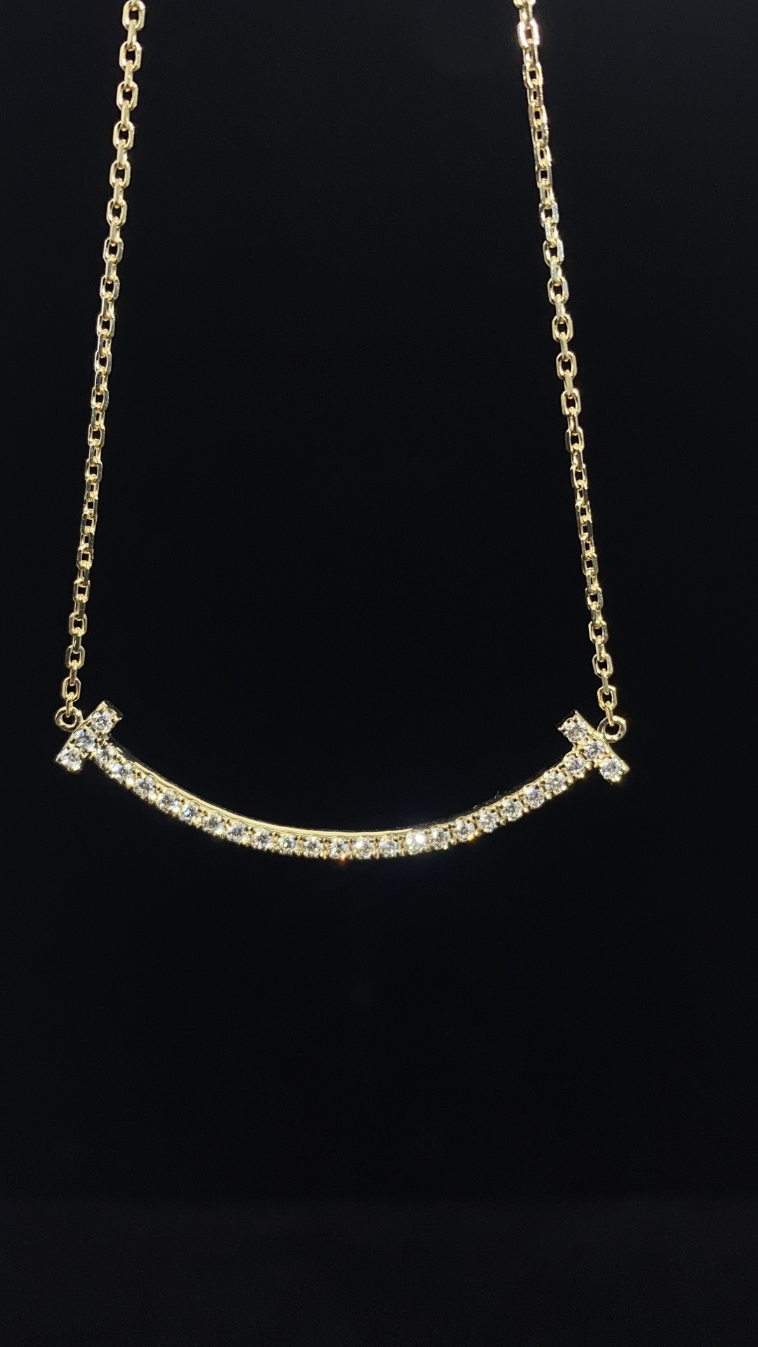 Tiffany Full-diamond Smile Necklace