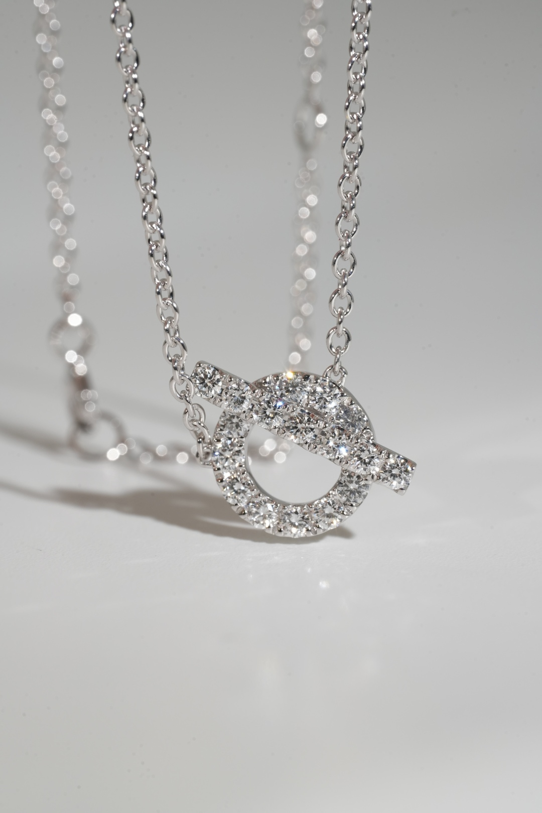 Hermès Full-Diamond “Mini Q” Necklace