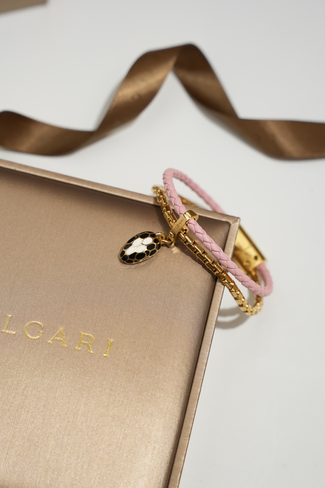 BVLGARI Double-layer Woven Serpenti Bracelet