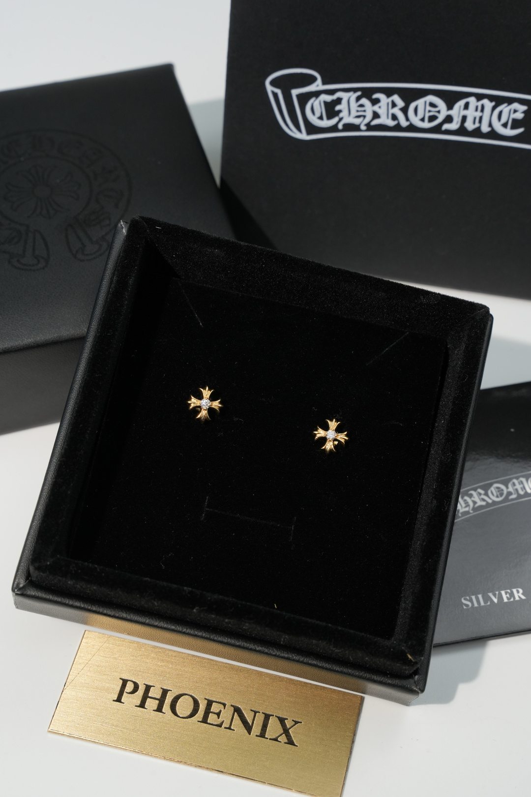 Chrome Hearts Cross Earrings