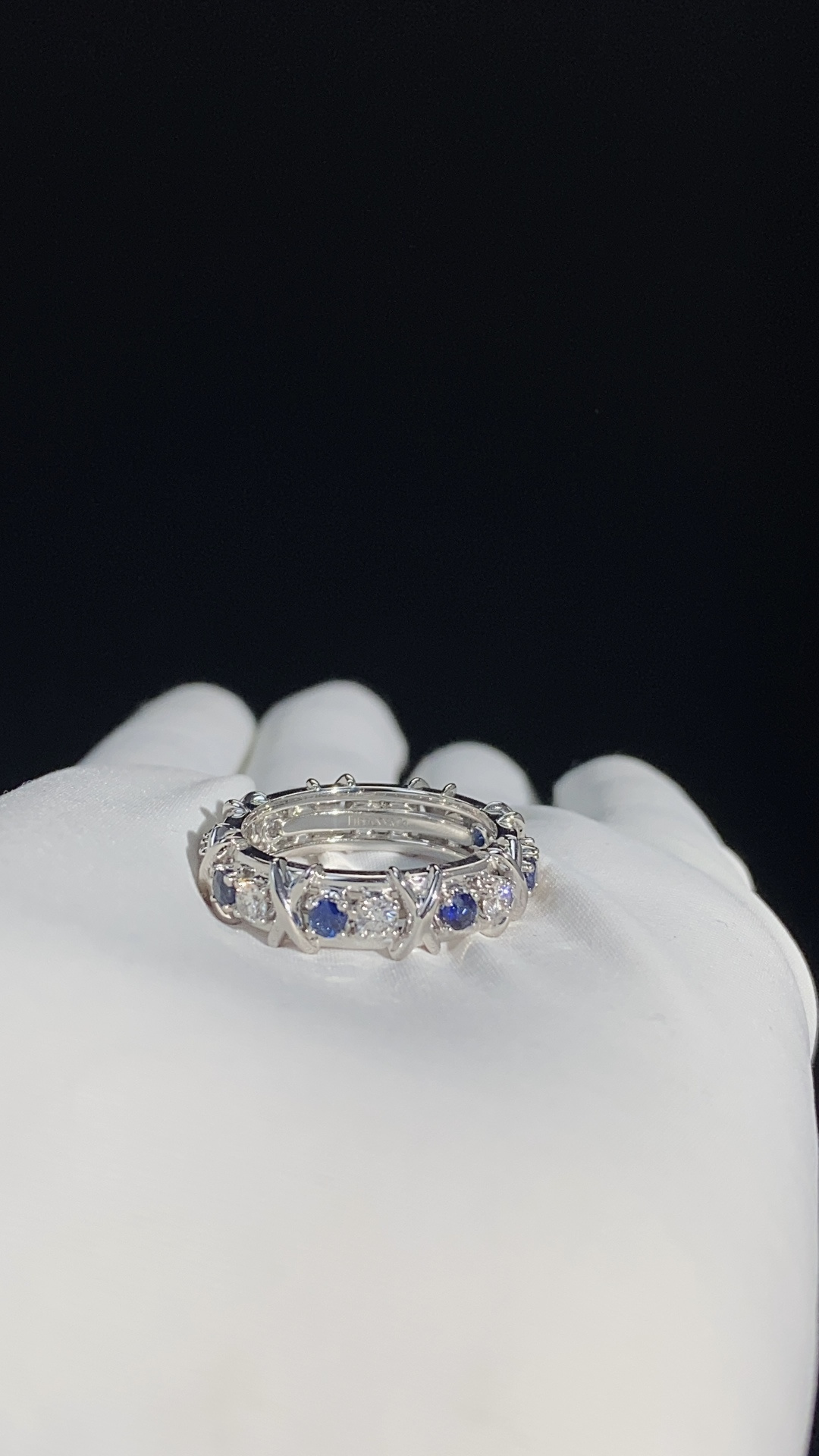 Tiffany Sixteen-Stone Sapphire Ring
