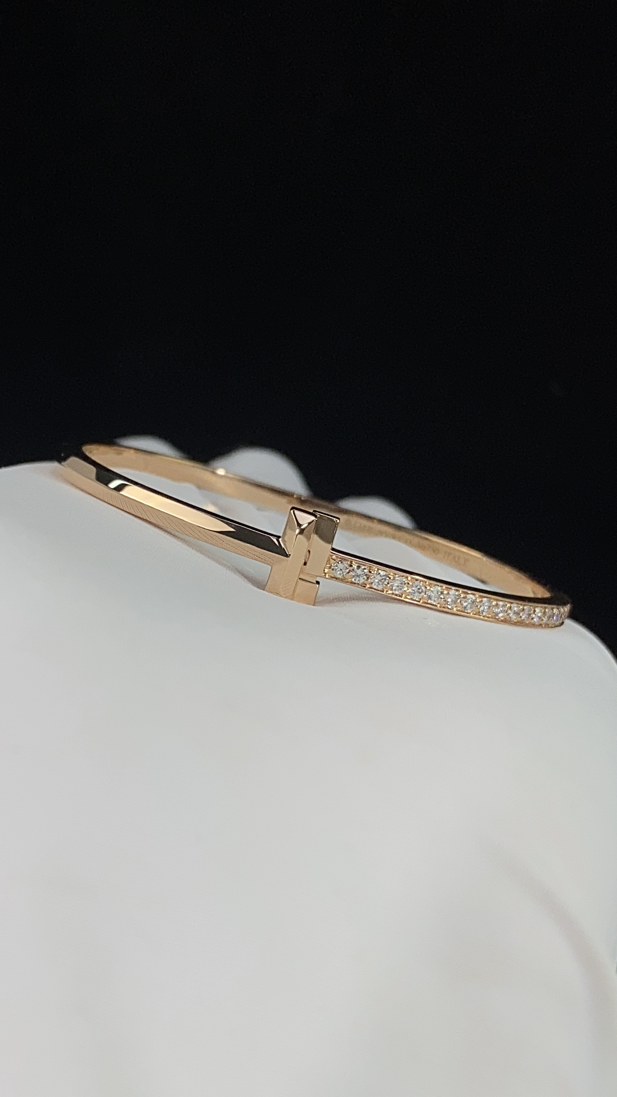 Tiffany Half-Pavé T Bangles