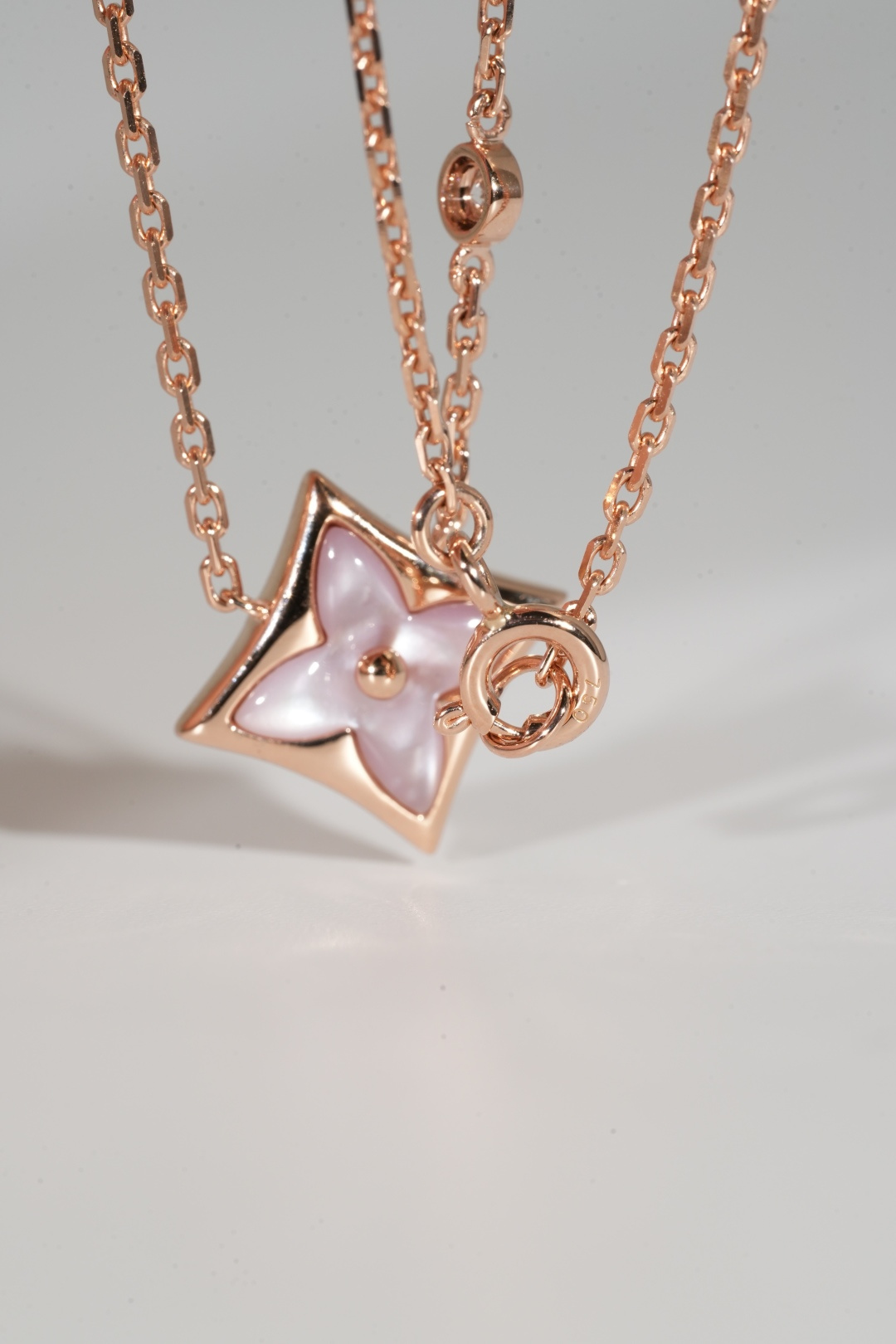 Louis Vuitton Pink Mother-of-Pearl Single-Motif Necklace