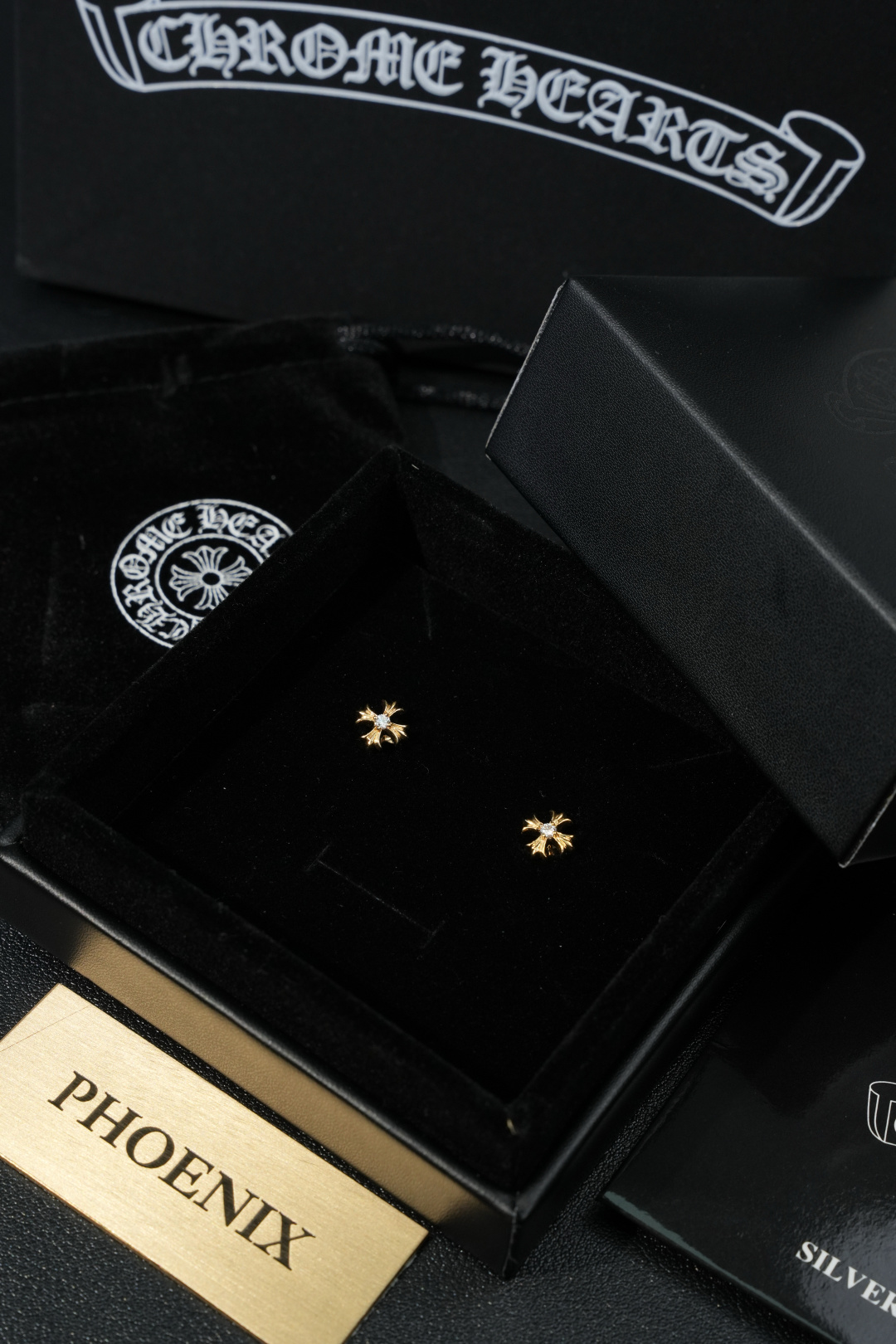 Chrome Hearts Cross Earrings