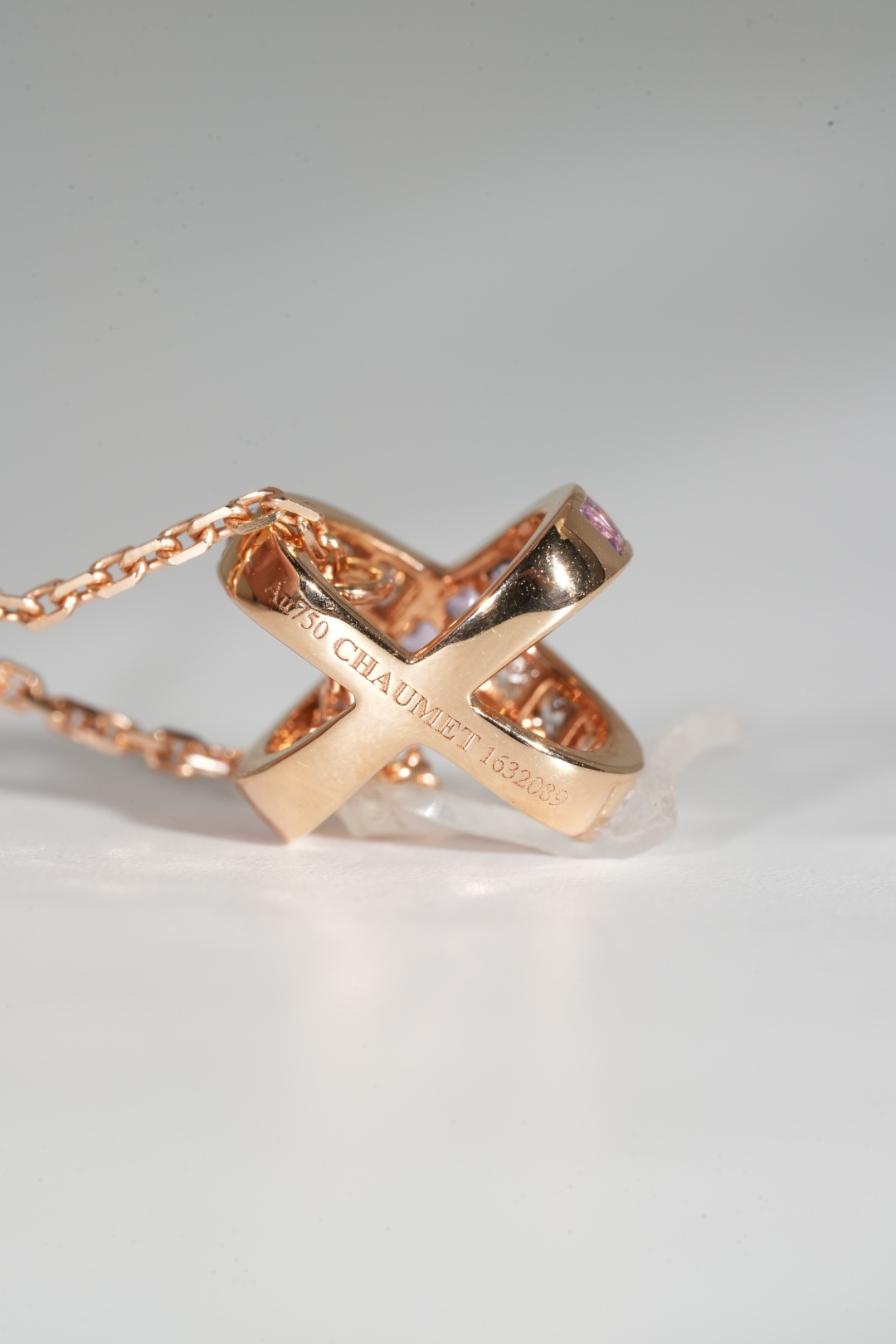 Chaumet Full-Diamond Cross Pendant Necklace