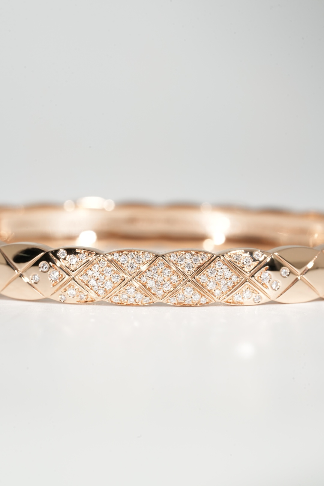 CHANEL Coco Crush Wide Half-Diamond Bracelet
