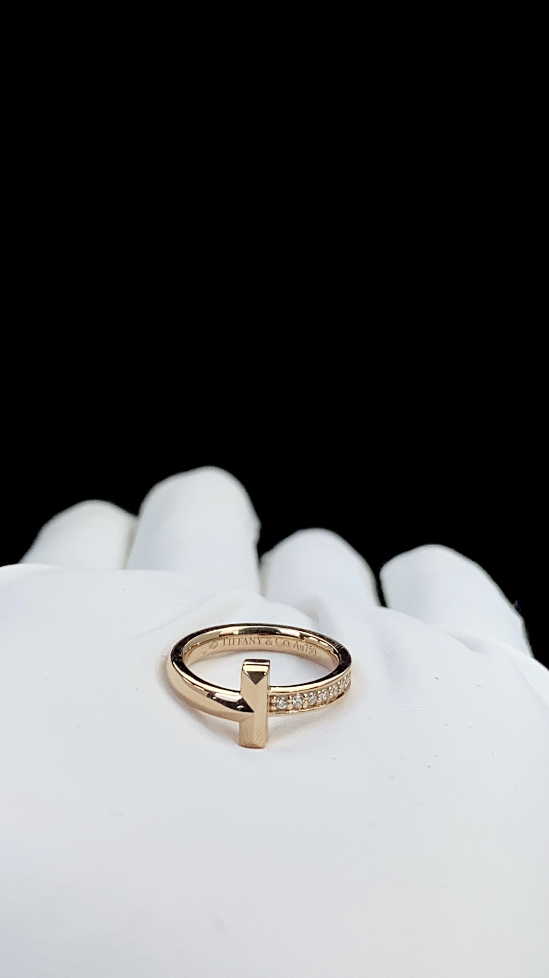 Tiffany Half-diamond Letter Ring