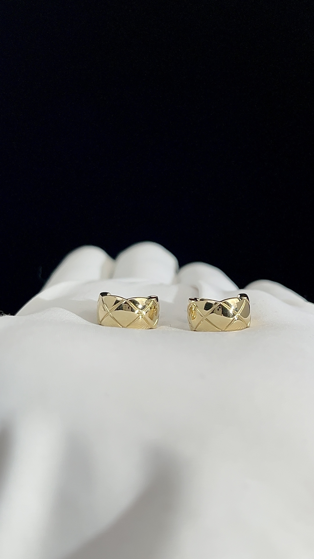 Chanel Quilted Stud Earrings