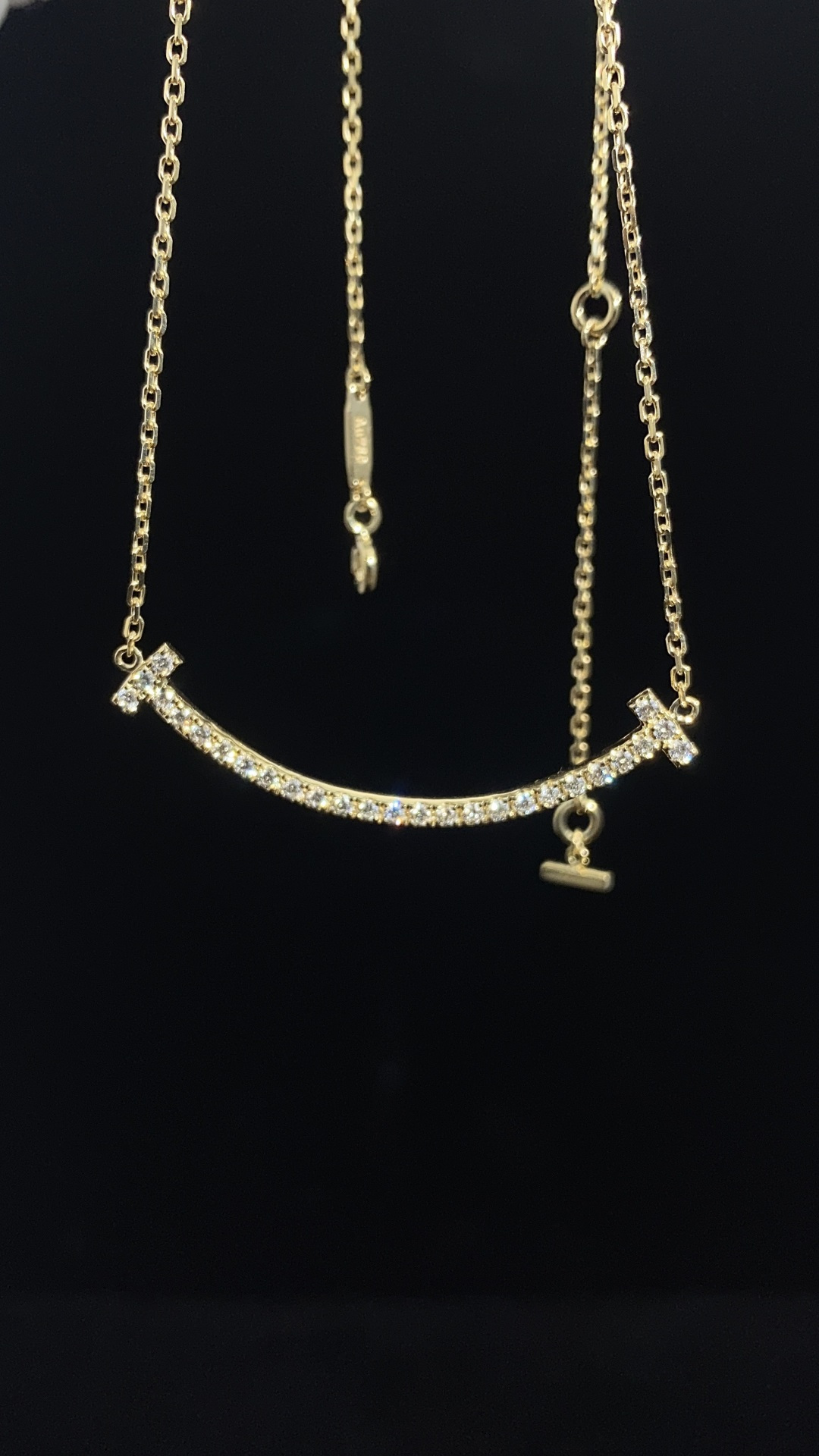 Tiffany Full-diamond Smile Necklace