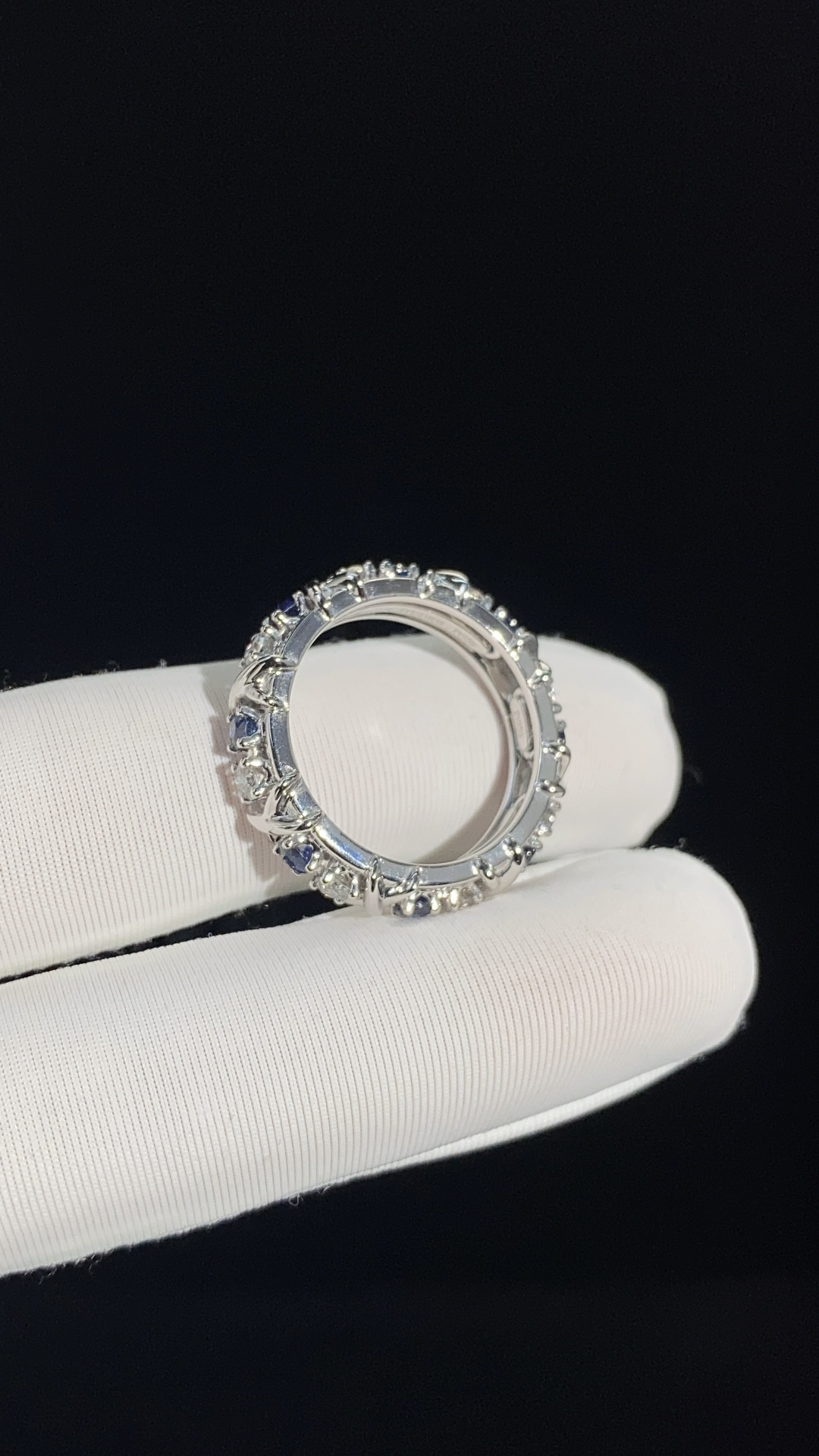 Tiffany Sixteen-Stone Sapphire Ring