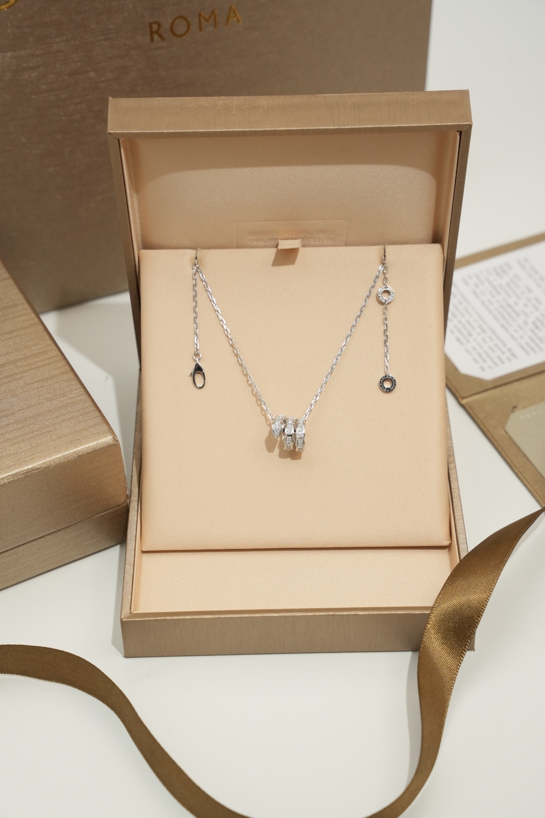 BVLGARI Full-diamond Serpenti Necklace