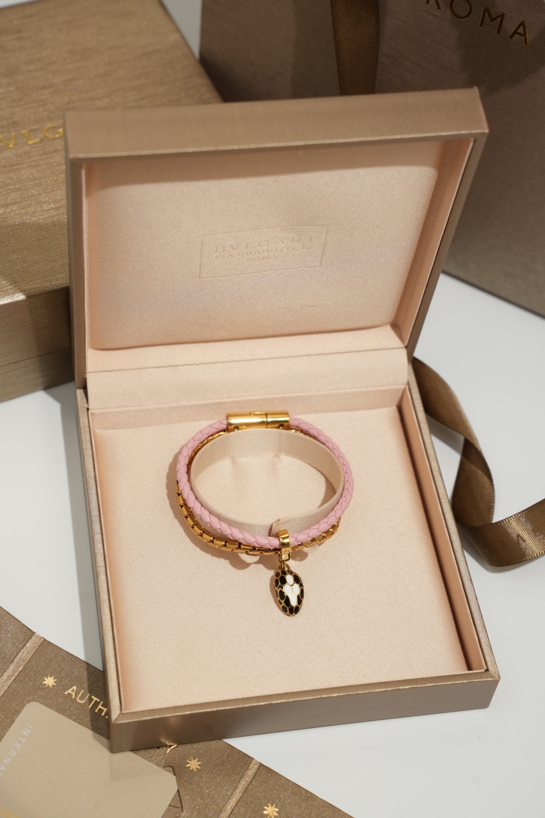 BVLGARI Double-layer Woven Serpenti Bracelet