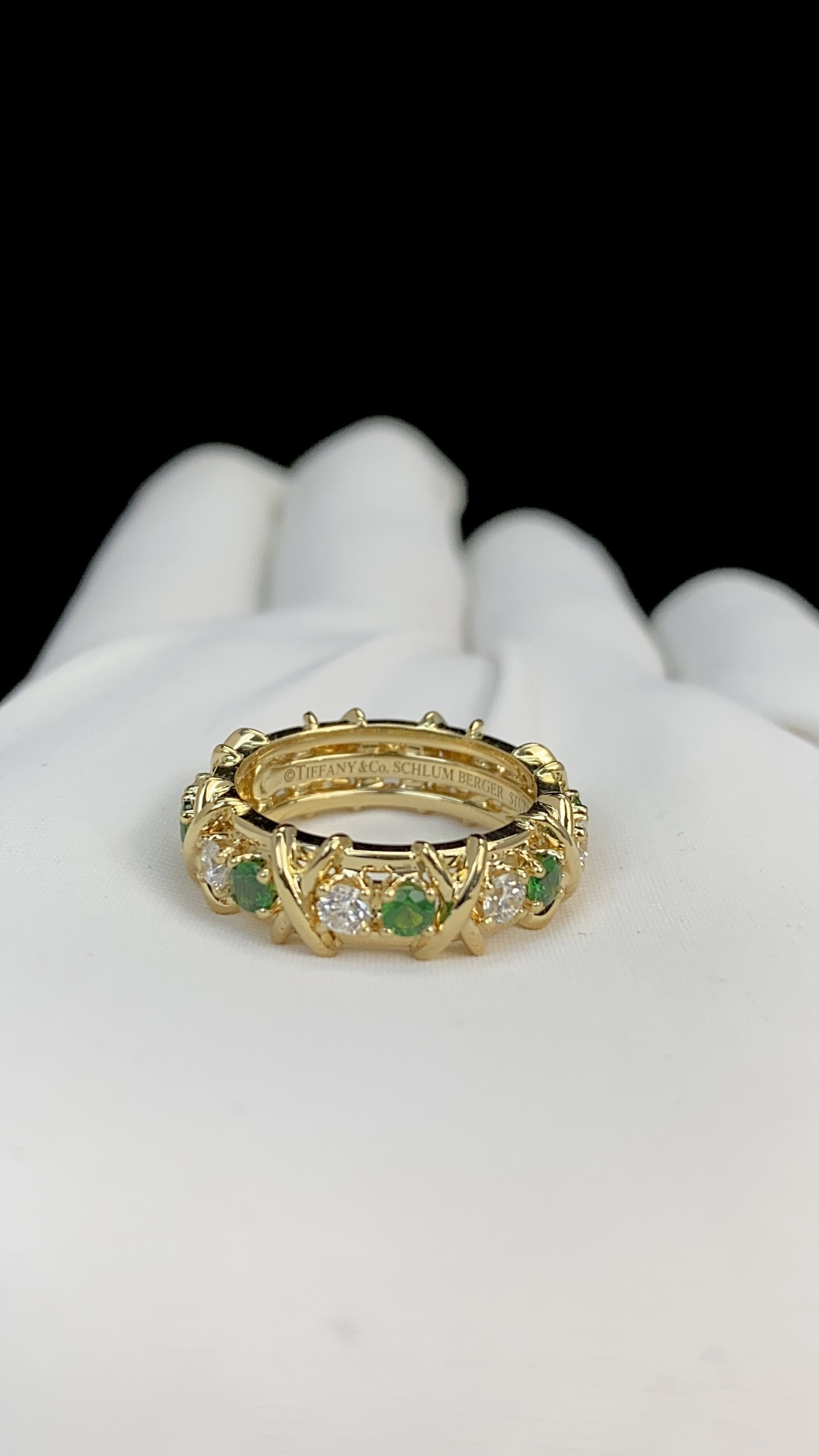 Tiffany Sixteen-Stone Emerald Ring