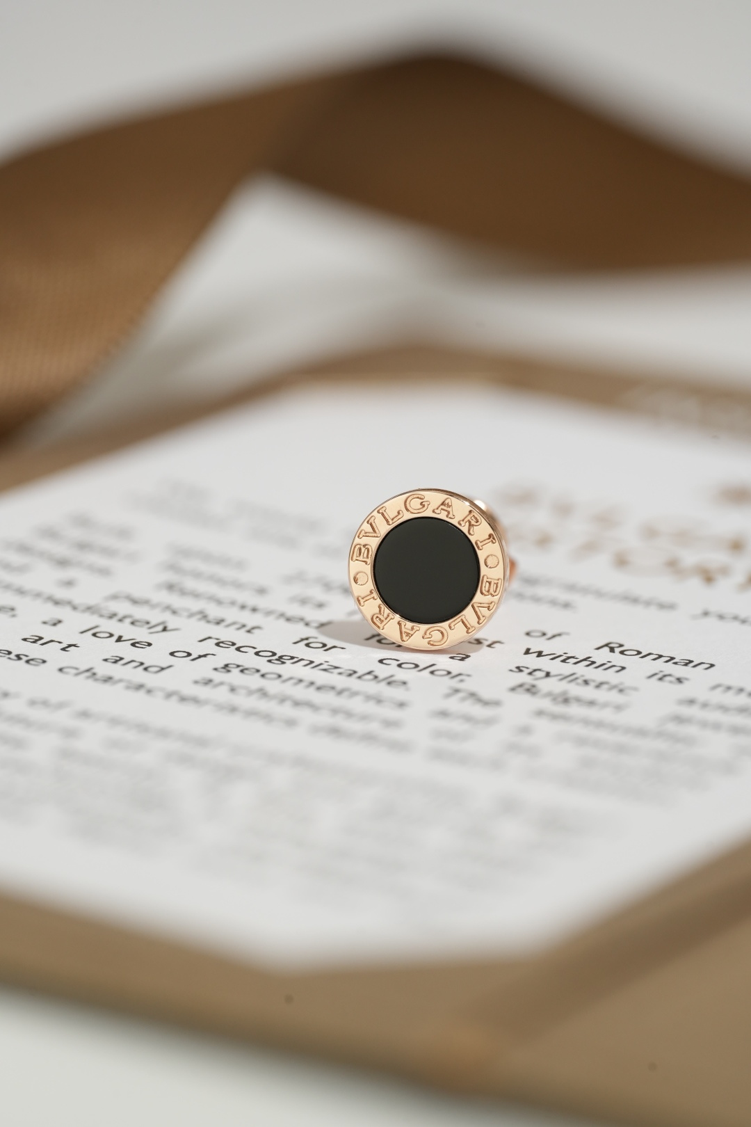 BVLGARI Black Onyx Round Earrings