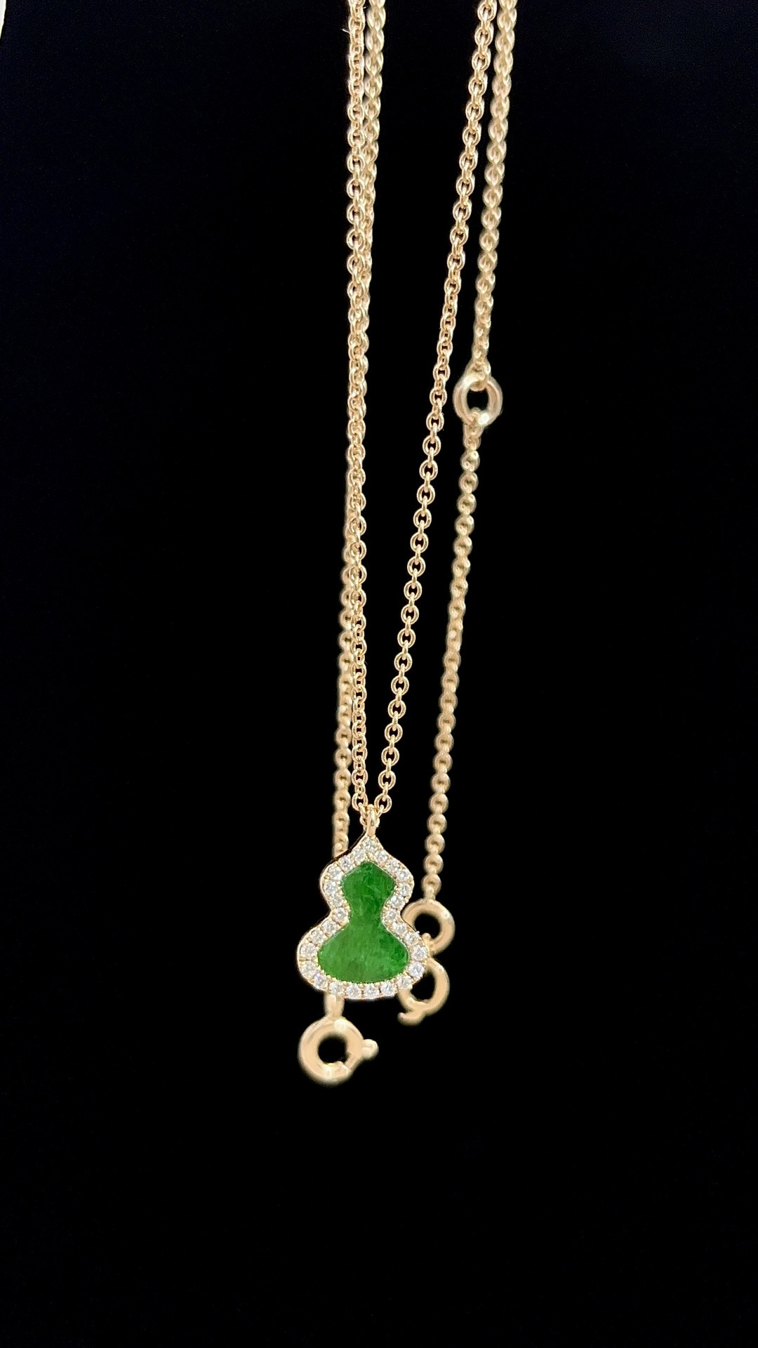 Qeelin Wulu Green Pendant Necklace