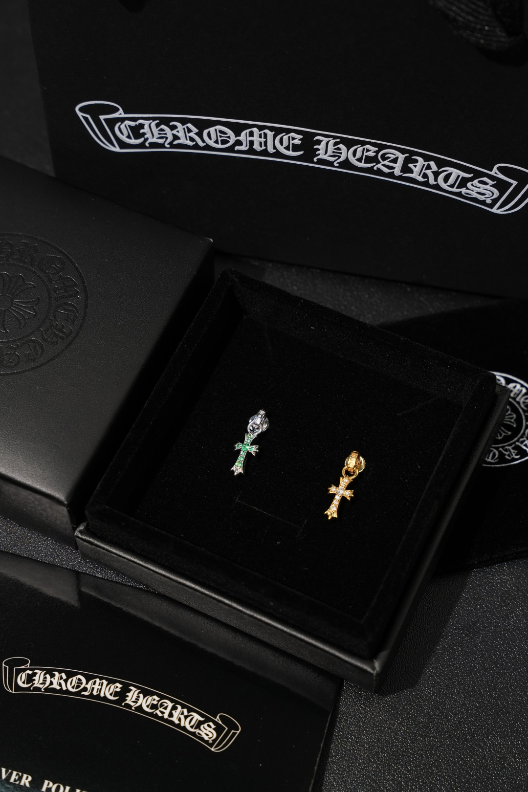 Chrome Hearts Cross Stud Earrings