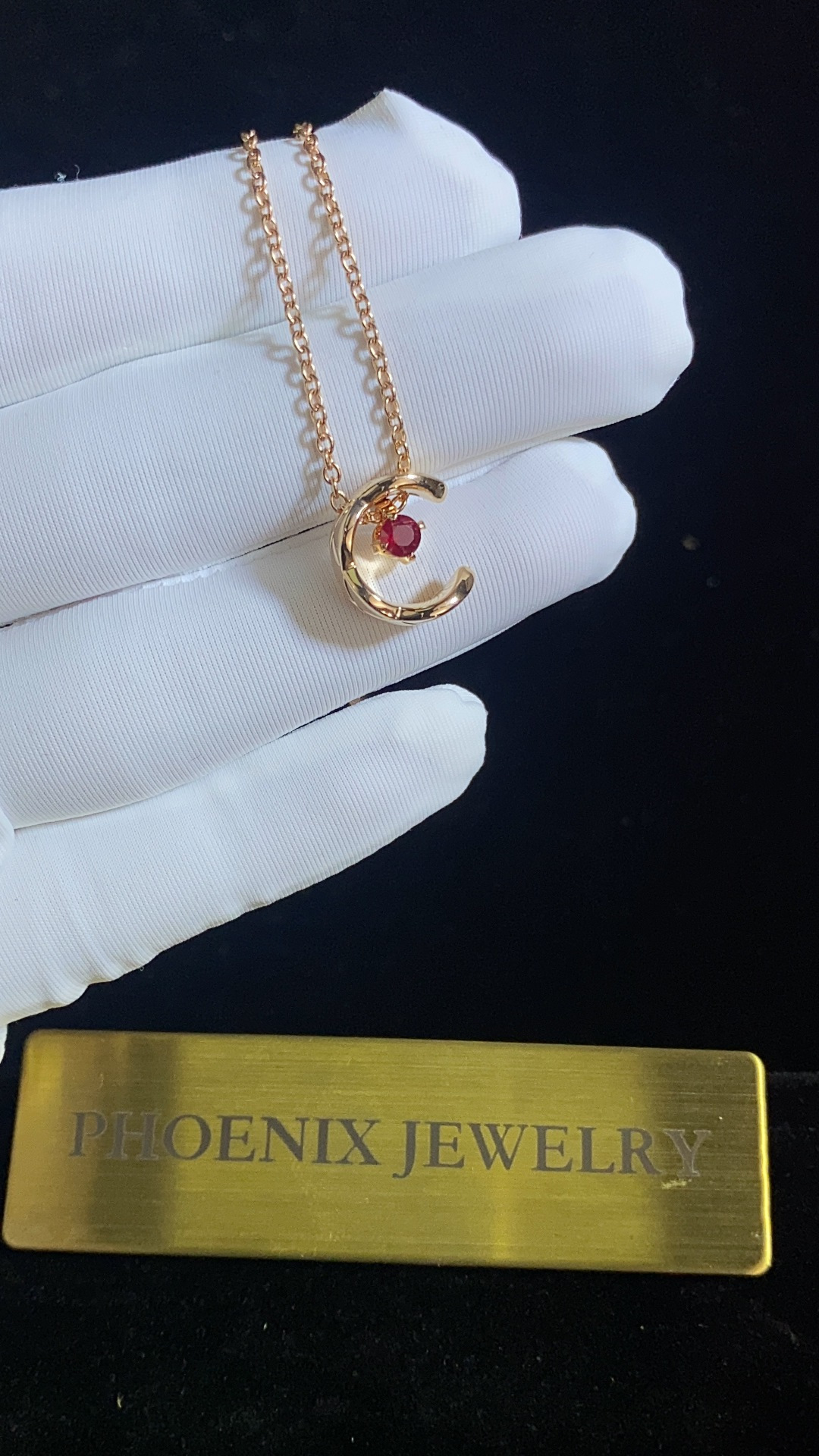 Chanel Coco Crush Ruby Ice Moon Necklace