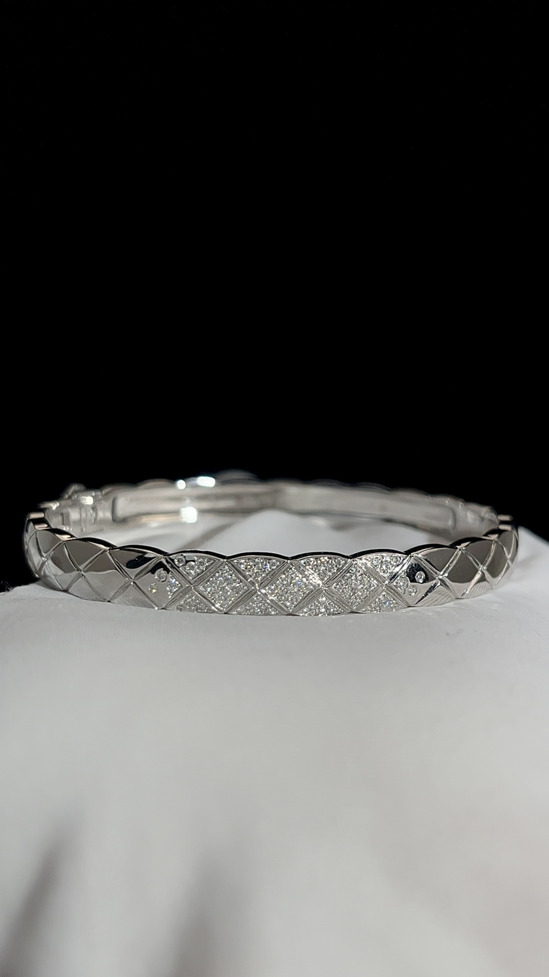 Chanel Diamond Cross Bangle