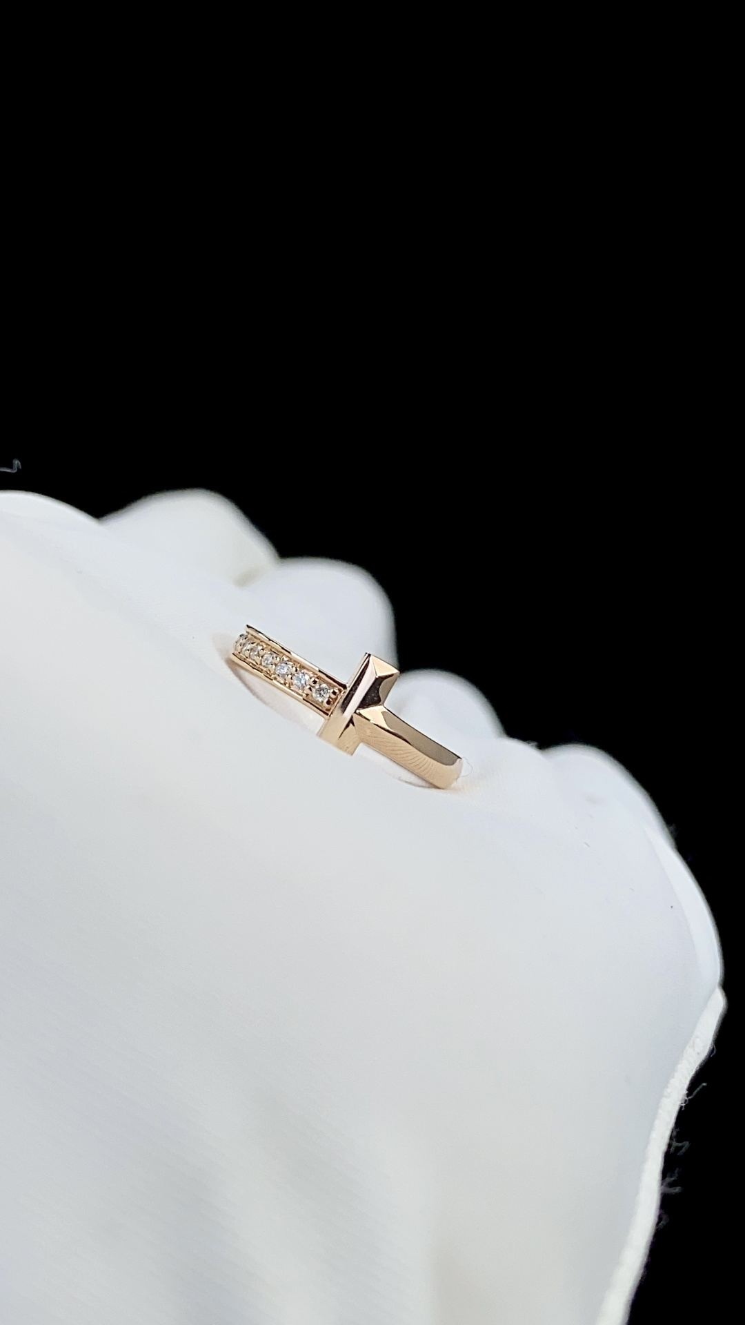 Tiffany Half-diamond Letter Ring