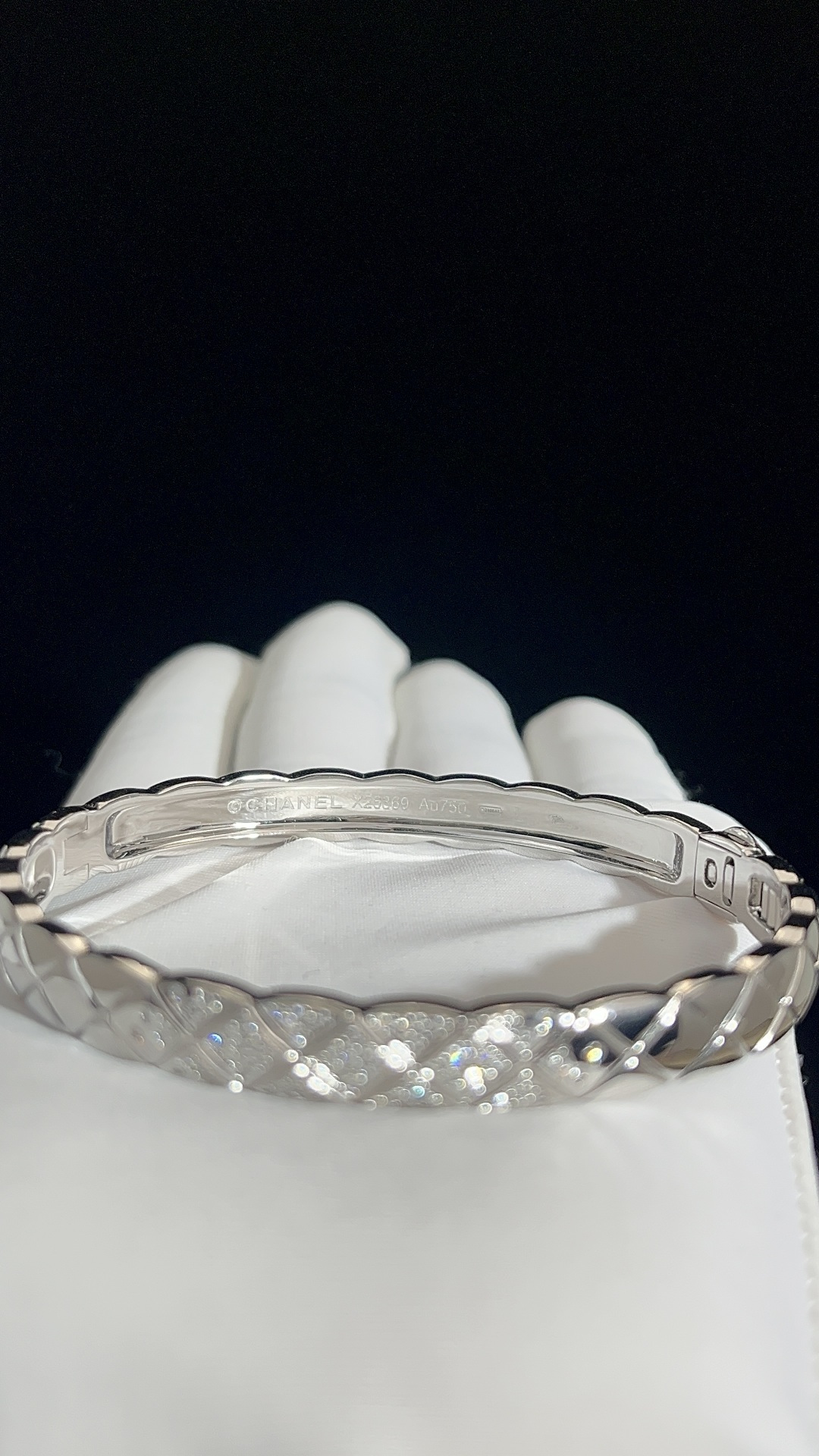 Chanel Diamond Cross Bangle